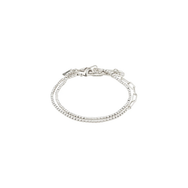 Pilgrim Rowan Crystal 2-in-1 Bracelet - Silver Accessories - Jewelry - Bracelets by Pilgrim | Grace the Boutique