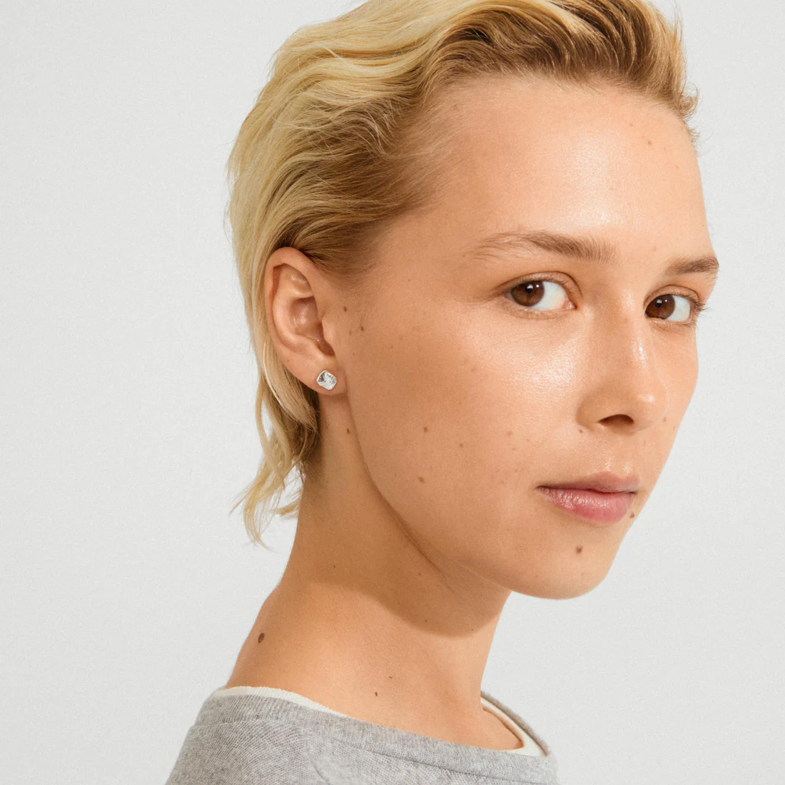 Pilgrim Sense Stud Earrings - Silver