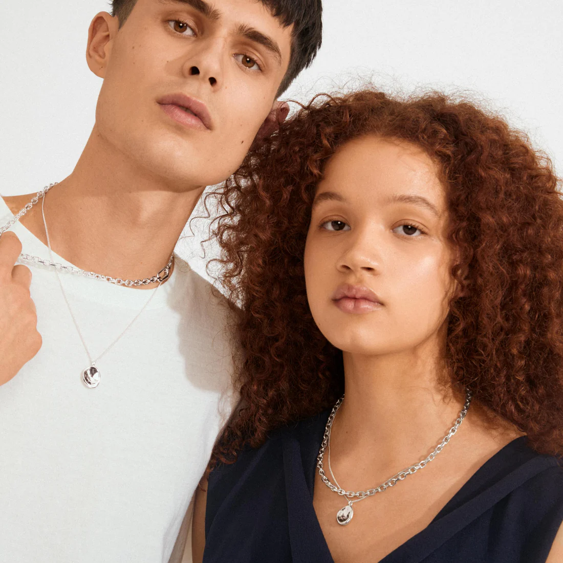 Pilgrim Sparkle 2 in 1 Necklace Set - Silver