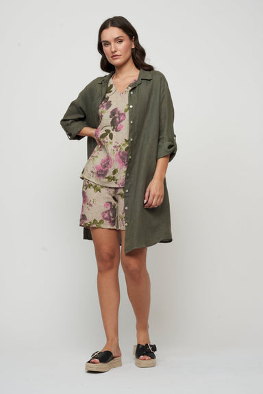 Pistache Linen Blouse Dress - Grape Leaf Clothing - Tops - Tunics by Pistache | Grace the Boutique