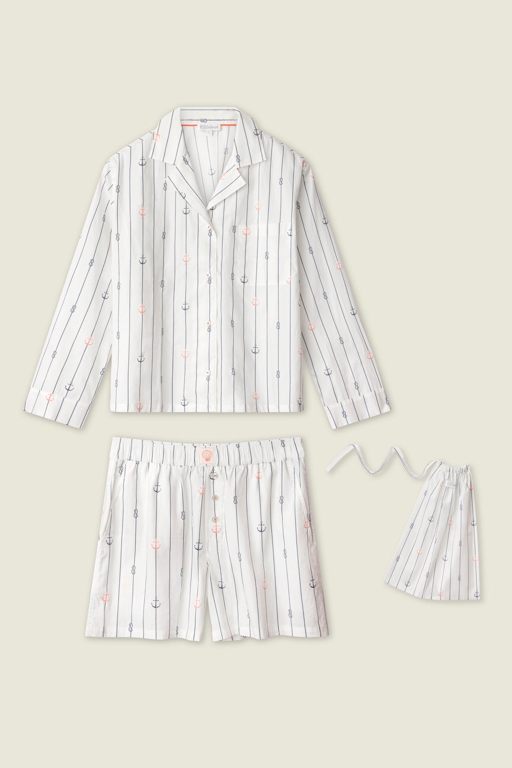 PJ Salvage After Party Poplin PJ Set - Ivory