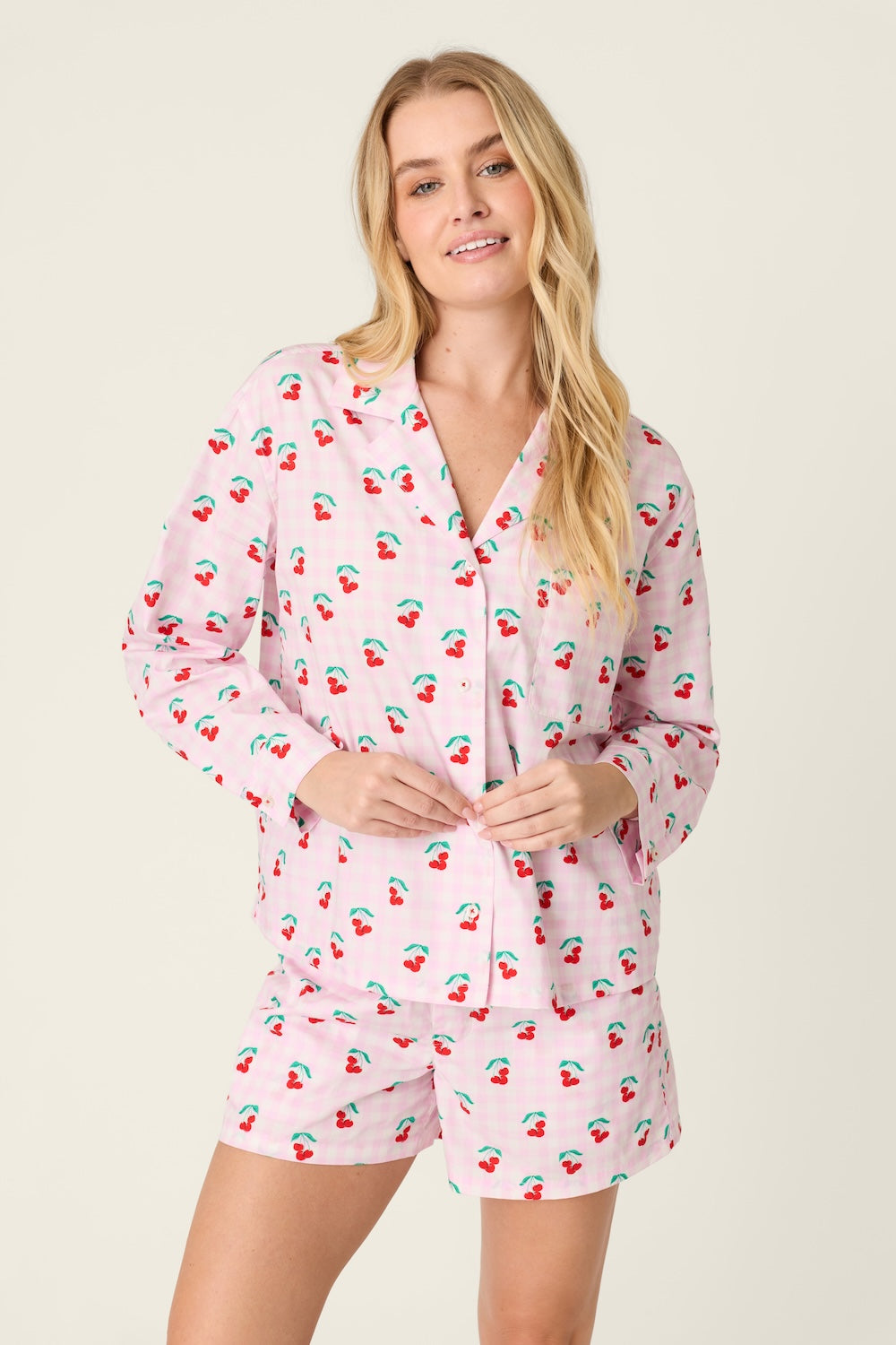 PJ Salvage After Party Poplin PJ Set - Powder Pink