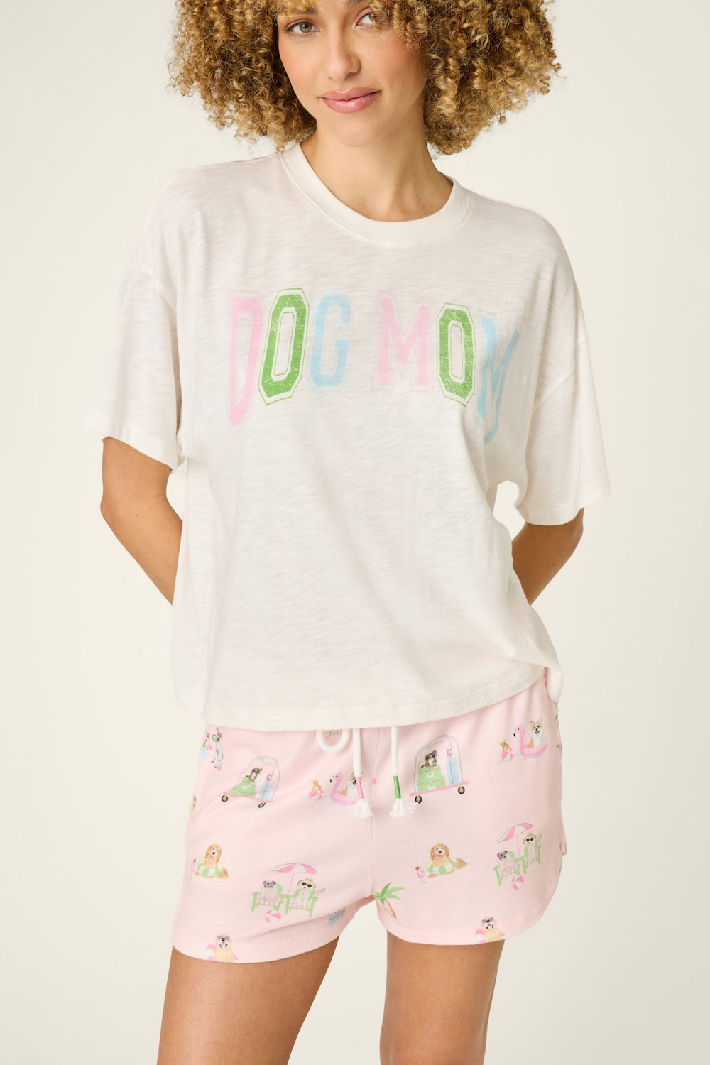 PJ Salvage Dog Mom Tee - Ivory