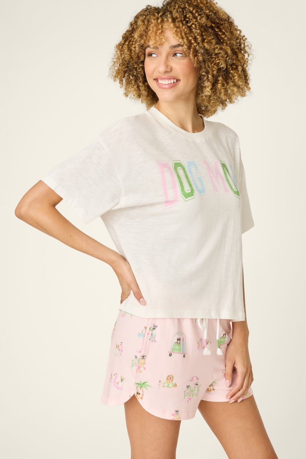 PJ Salvage Dog Mom Tee - Ivory