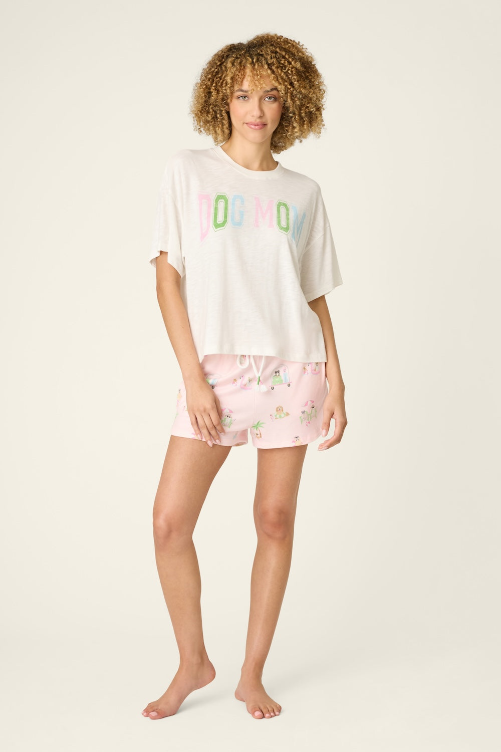 PJ Salvage Dog Mom Tee - Ivory
