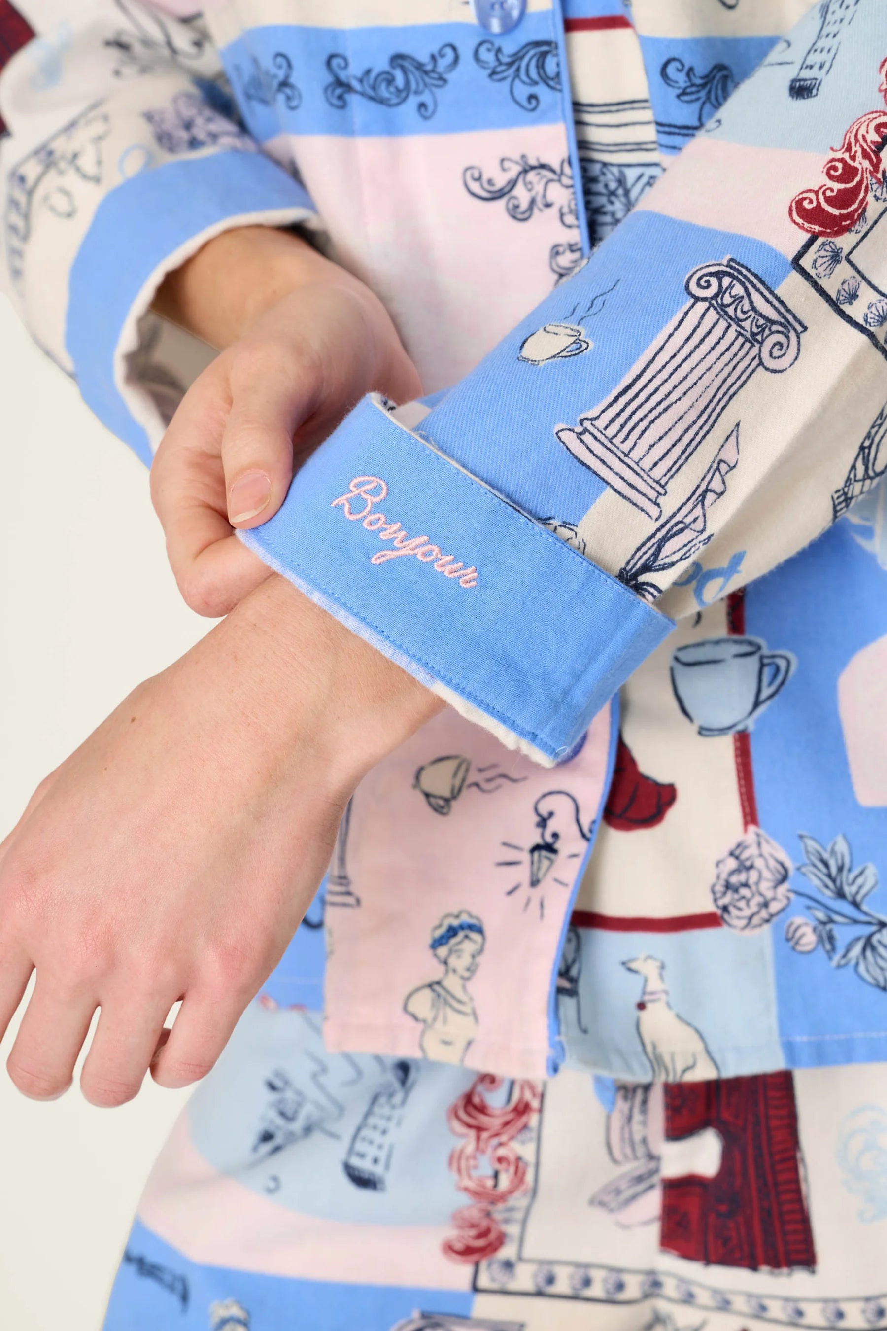 PJ Salvage Flannel PJ Set - Bonjour