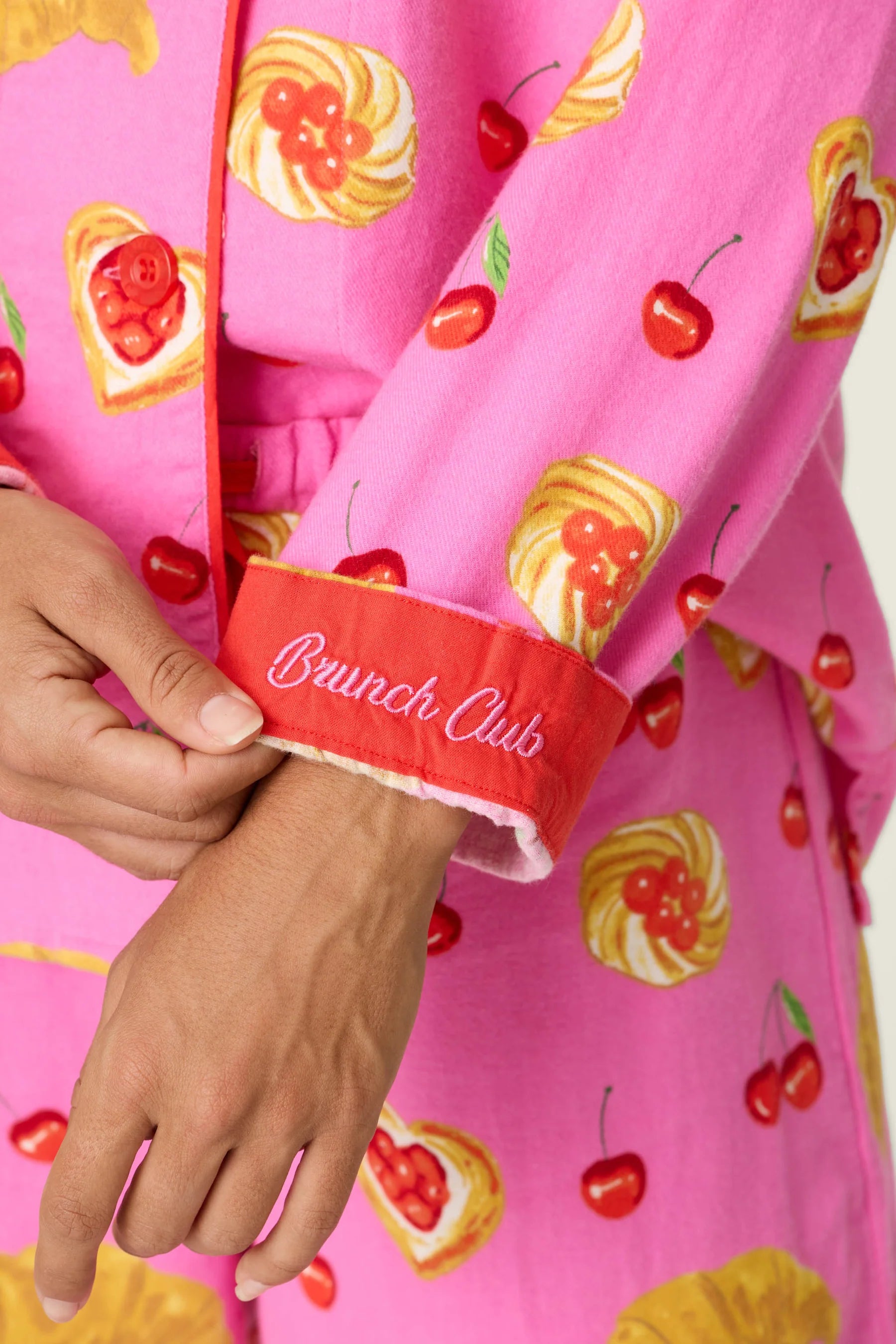 PJ Salvage Flannel PJ Set - Brunch Club Rose