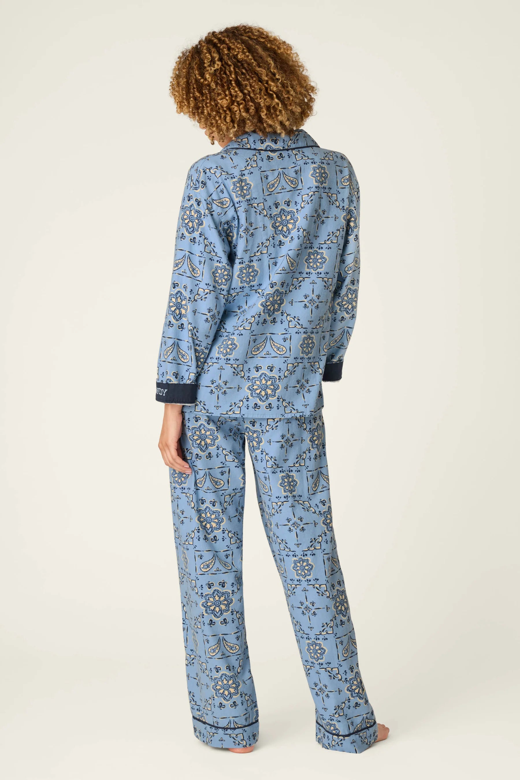 PJ Salvage Flannel PJ Set - Howdy Chambray