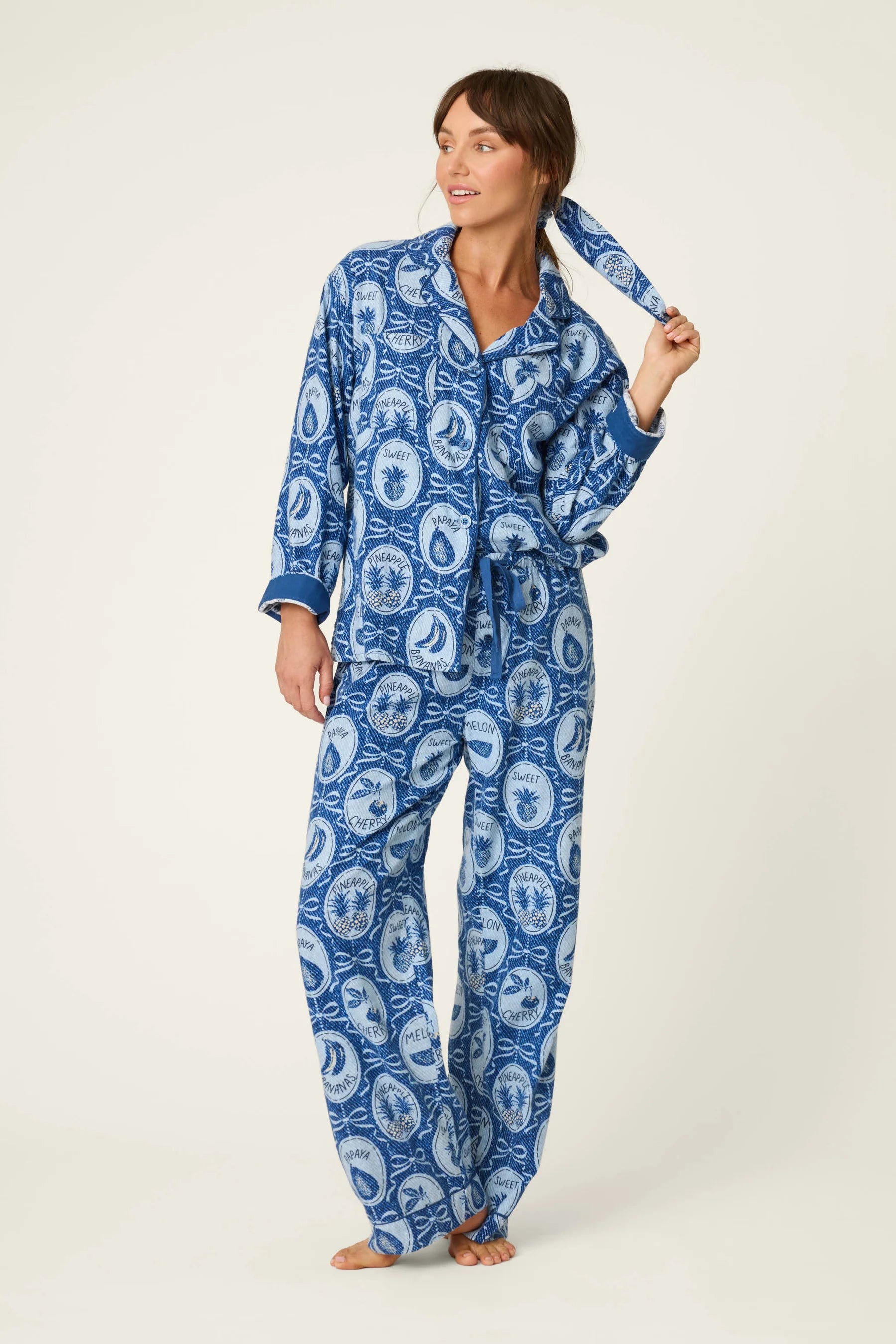 PJ Salvage Flannel PJ Set - Ma Cherie Navy