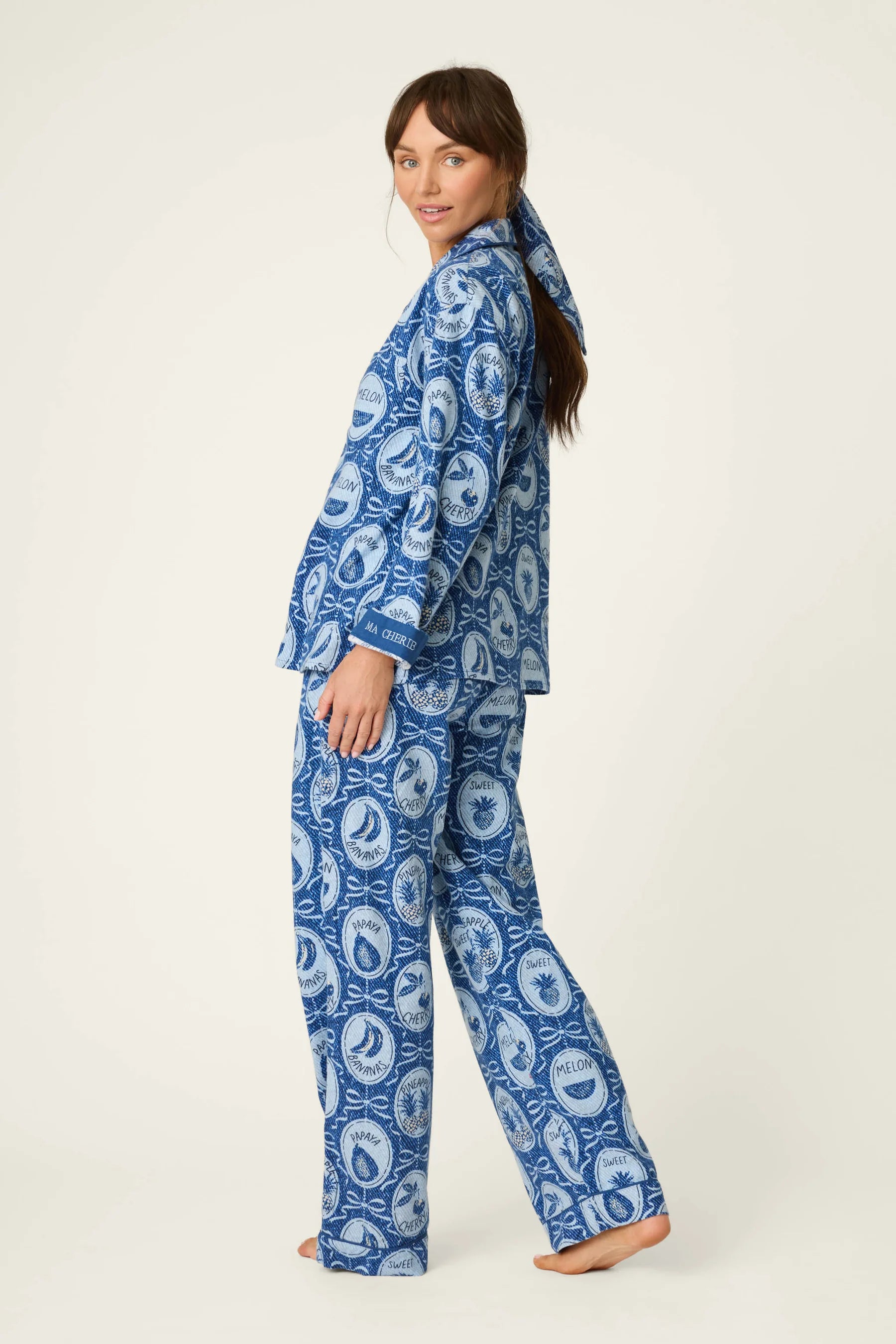 PJ Salvage Flannel PJ Set - Ma Cherie Navy