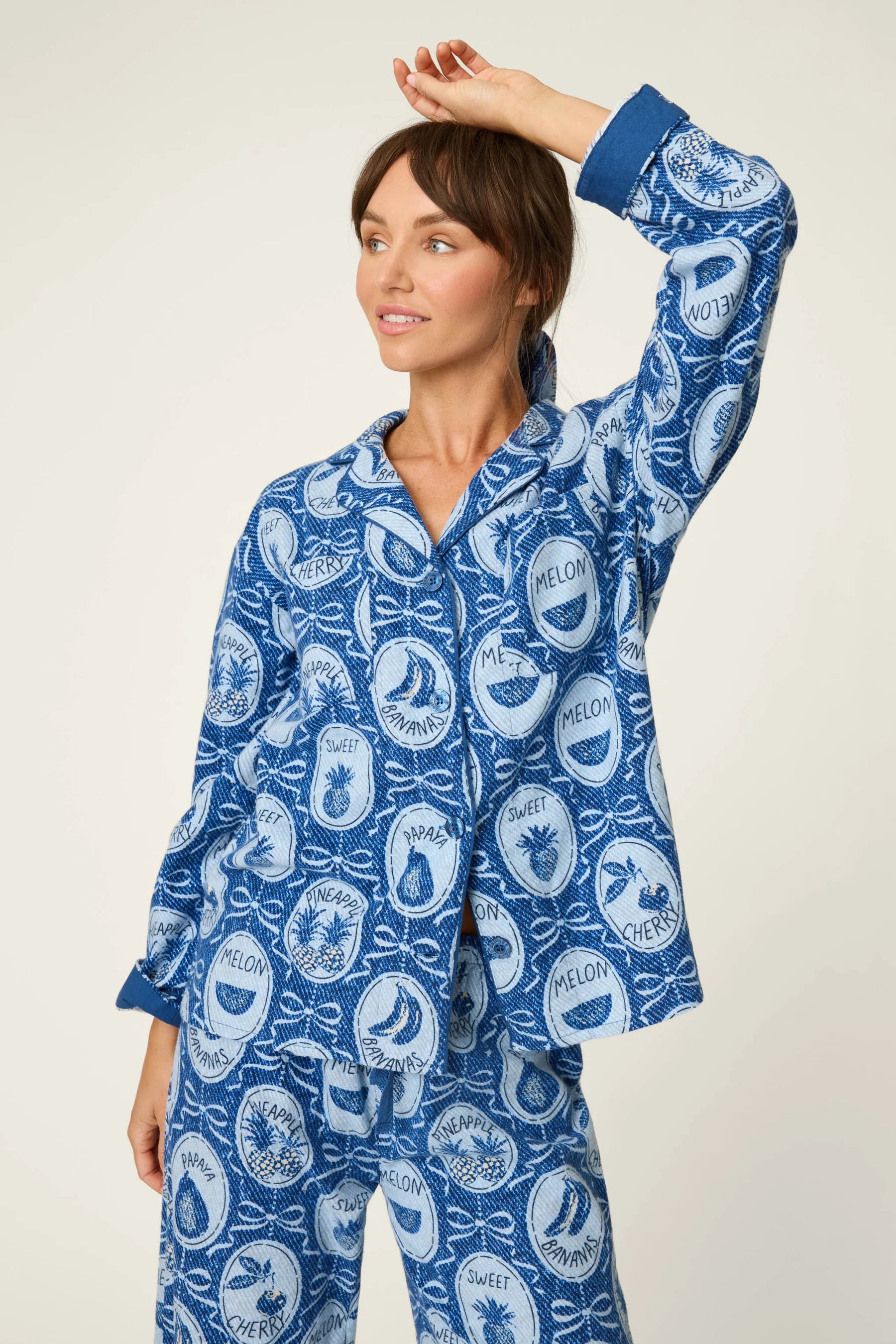 PJ Salvage Flannel PJ Set - Ma Cherie Navy