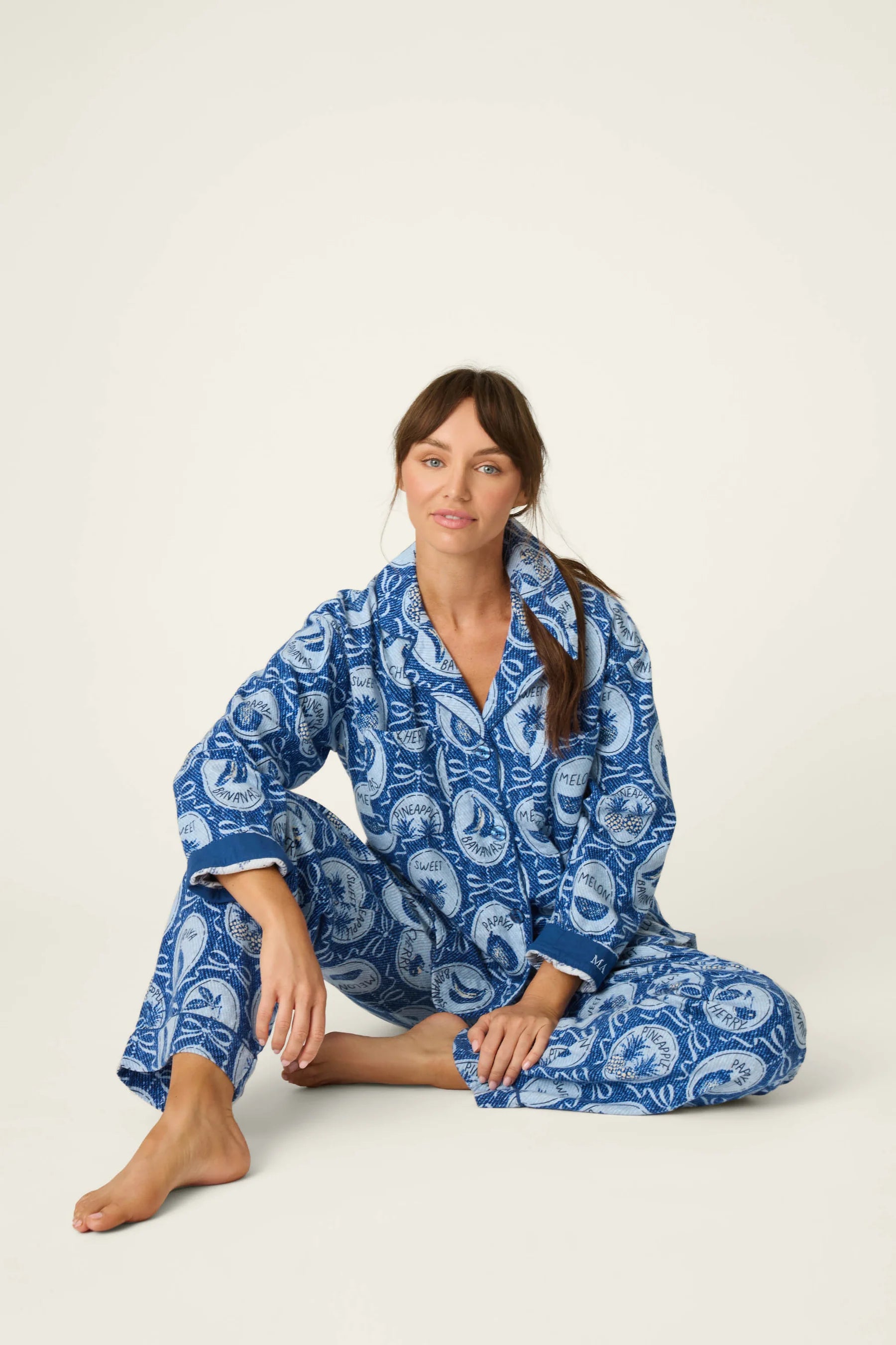 PJ Salvage Flannel PJ Set - Ma Cherie Navy