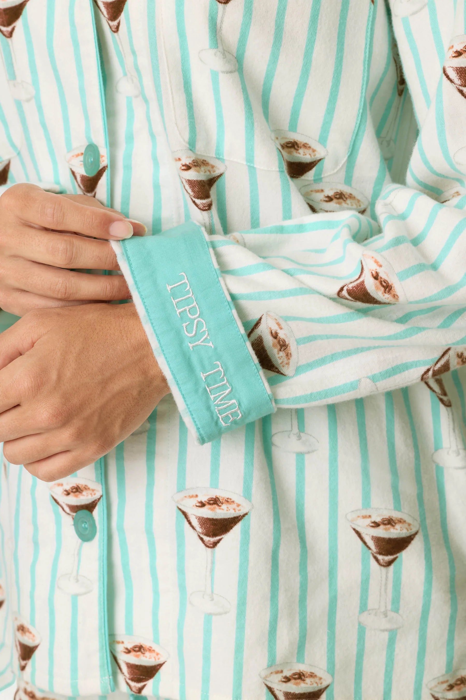 PJ Salvage Flannel PJ Set - Tipsy Time