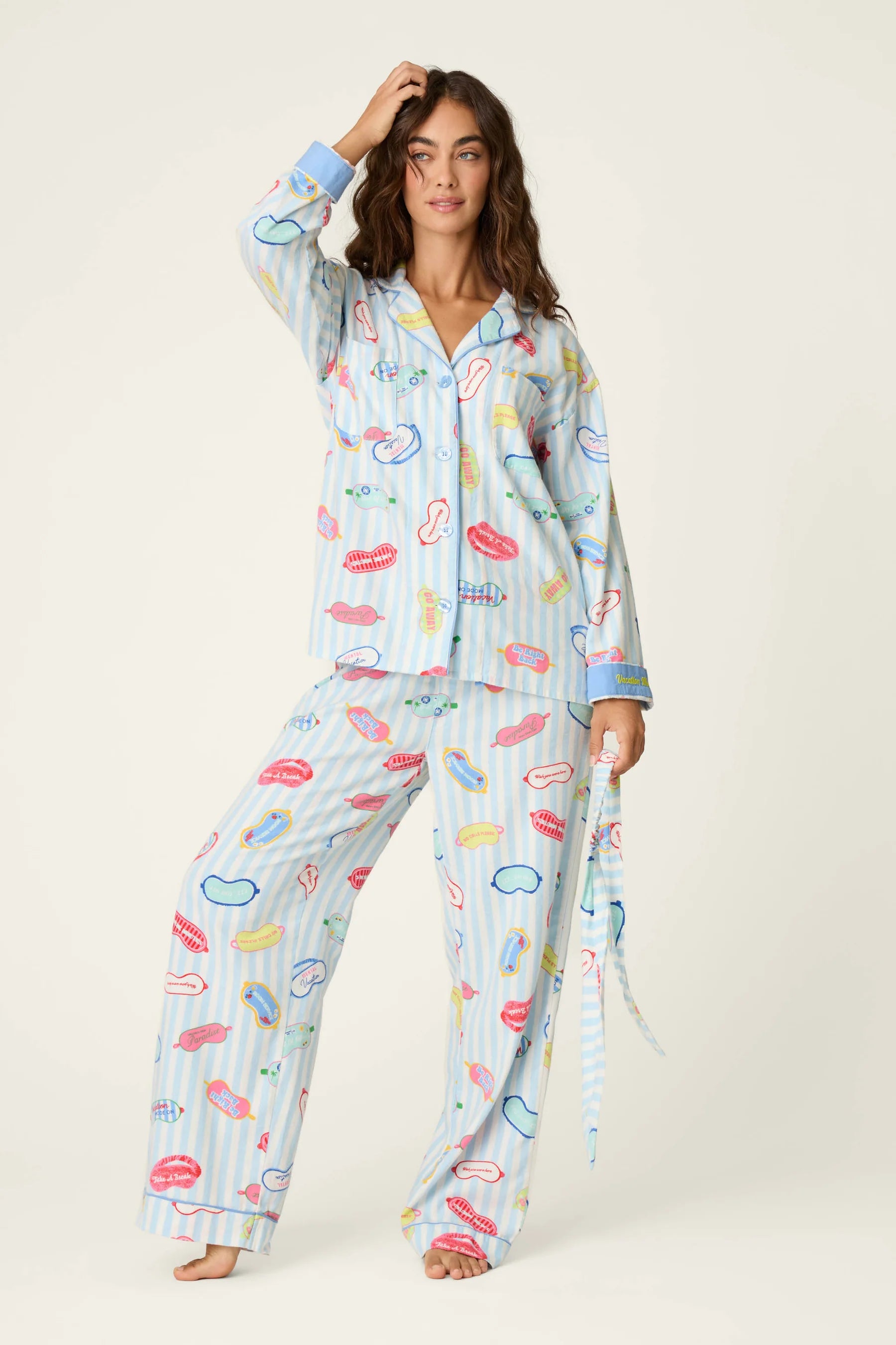 PJ Salvage Flannel PJ Set - Vacation Mode