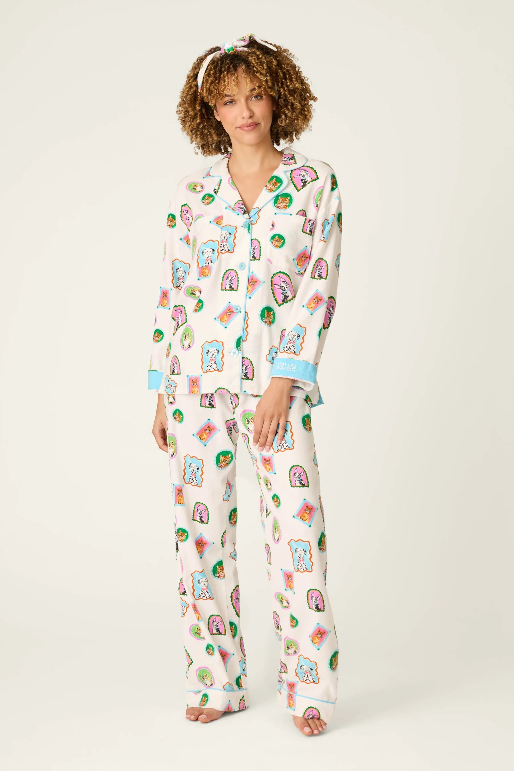 PJ Salvage Flannel PJ Set - You Are Pawfect