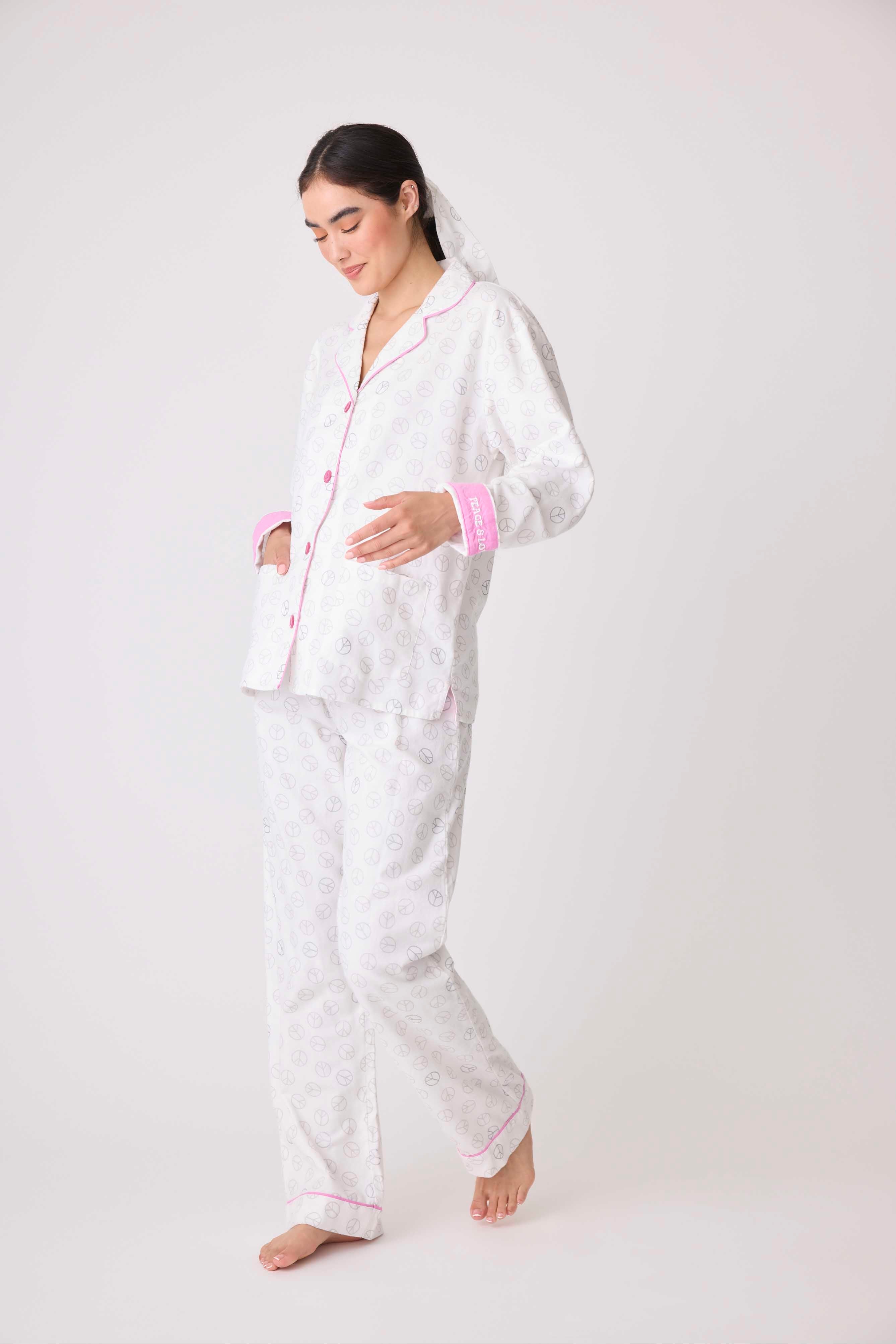 PJ Salvage Flannels - Ivory Sleepwear - Pajamas by PJ Salvage | Grace the Boutique