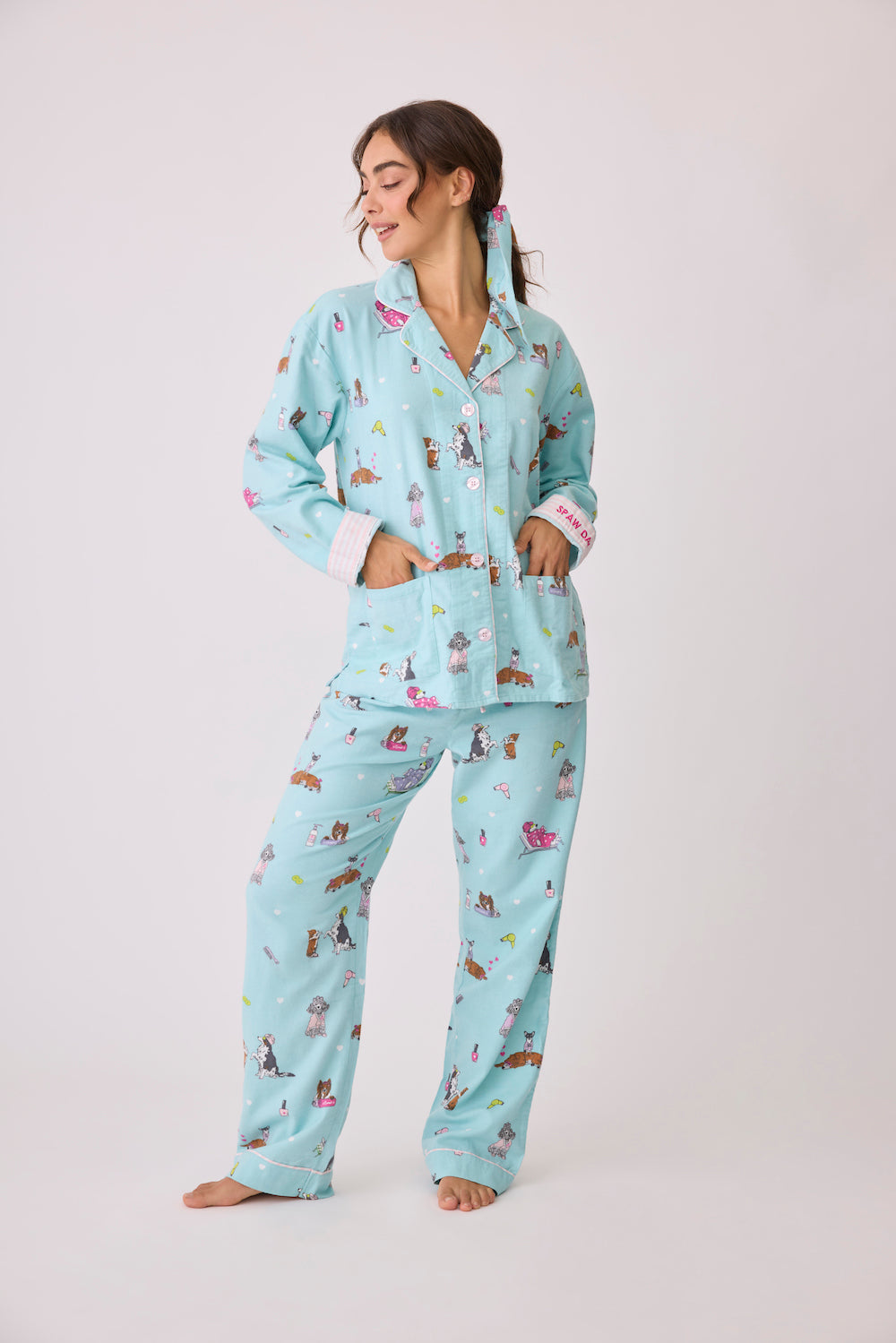 PJ Salvage Flannels - Mint Sleepwear - Pajamas by PJ Salvage | Grace the Boutique