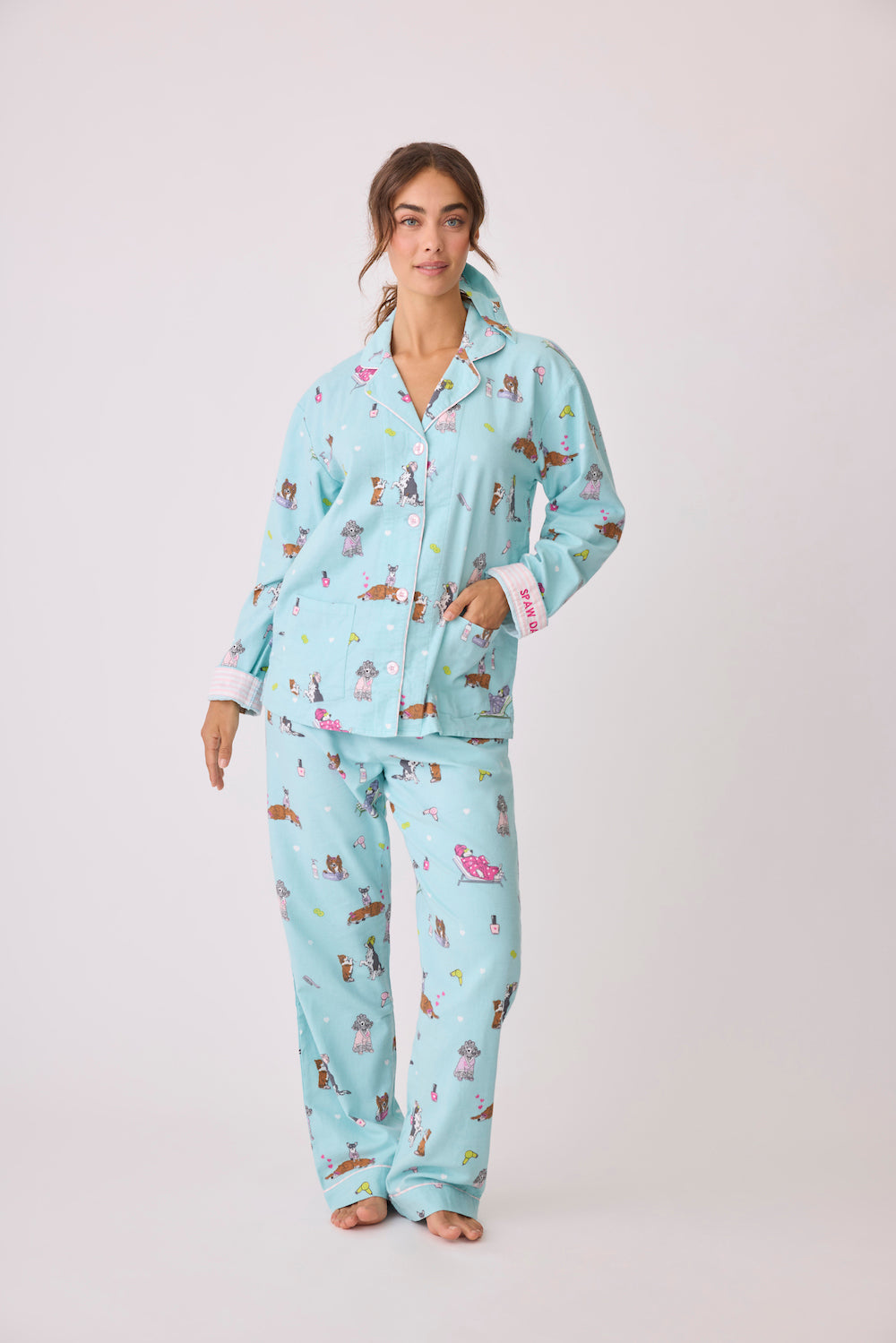 PJ Salvage Flannels - Mint Sleepwear - Pajamas by PJ Salvage | Grace the Boutique