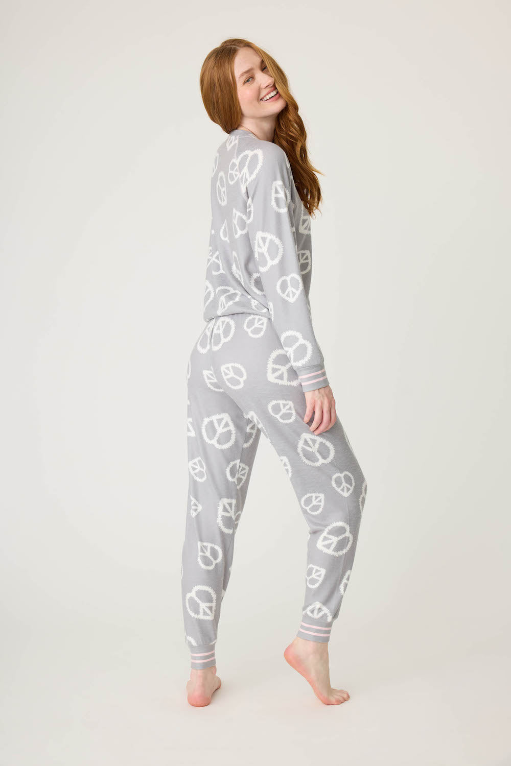 PJ Salvage Full of Love Cuffed PJ Set - Grey Sleepwear - Pajamas by PJ Salvage | Grace the Boutique