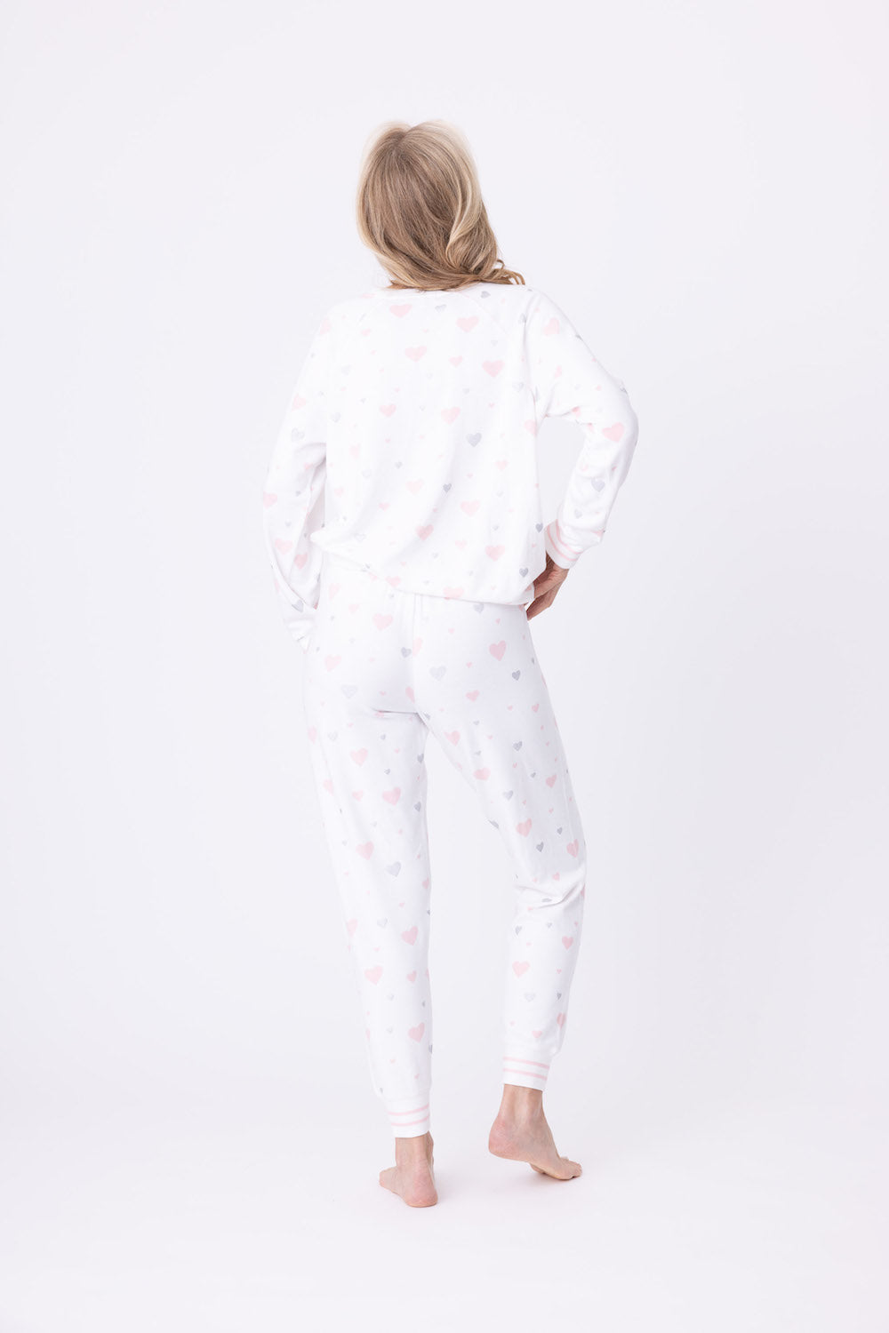 PJ Salvage Full of Love Cuffed PJ Set - Ivory Sleepwear - Pajamas by PJ Salvage | Grace the Boutique