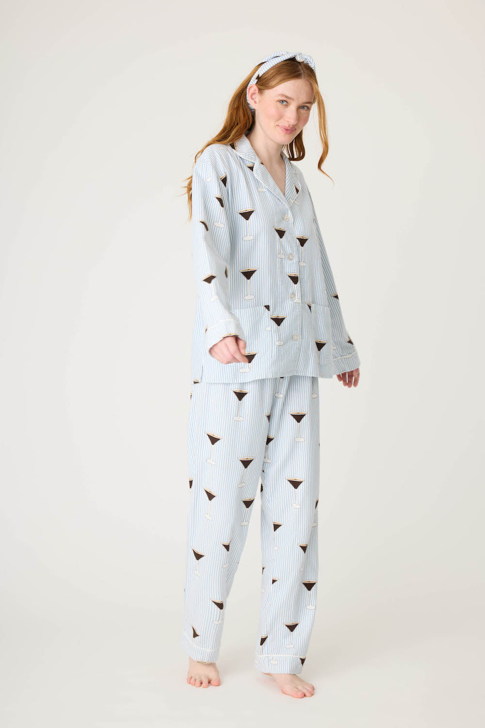 PJ Salvage Happy New Year PJ Set - Bluestone Sleepwear - Pajamas by PJ Salvage | Grace the Boutique