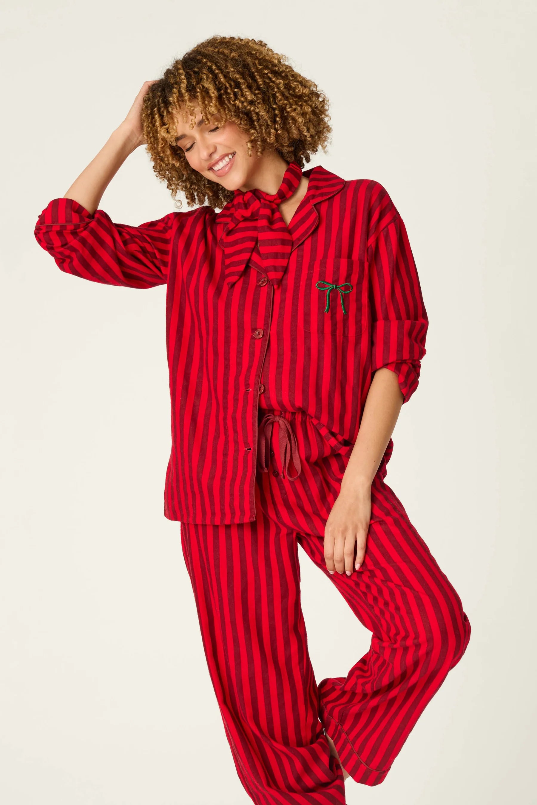 PJ Salvage Icon Flannel Sets - Lipstick