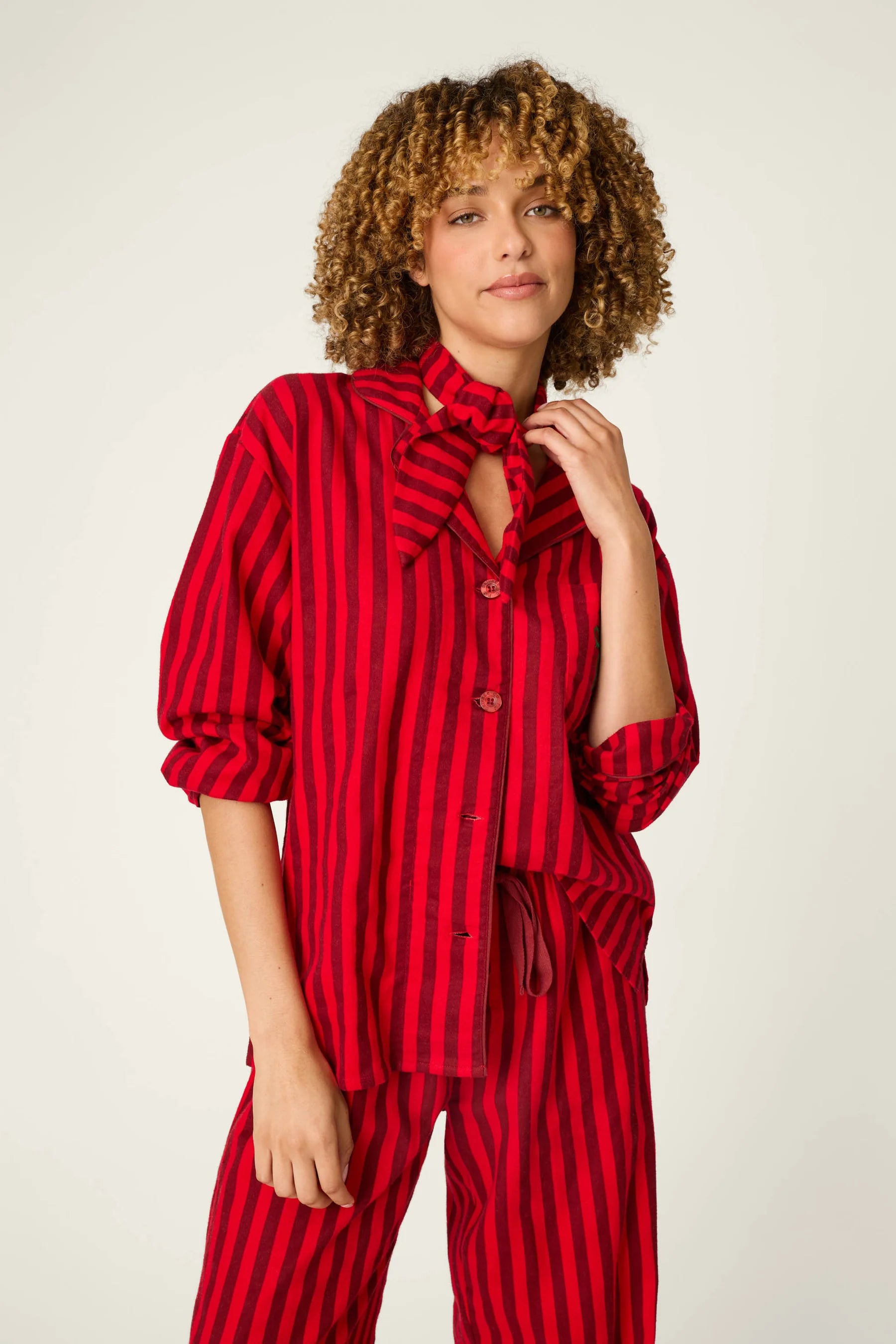 PJ Salvage Icon Flannel Sets - Lipstick