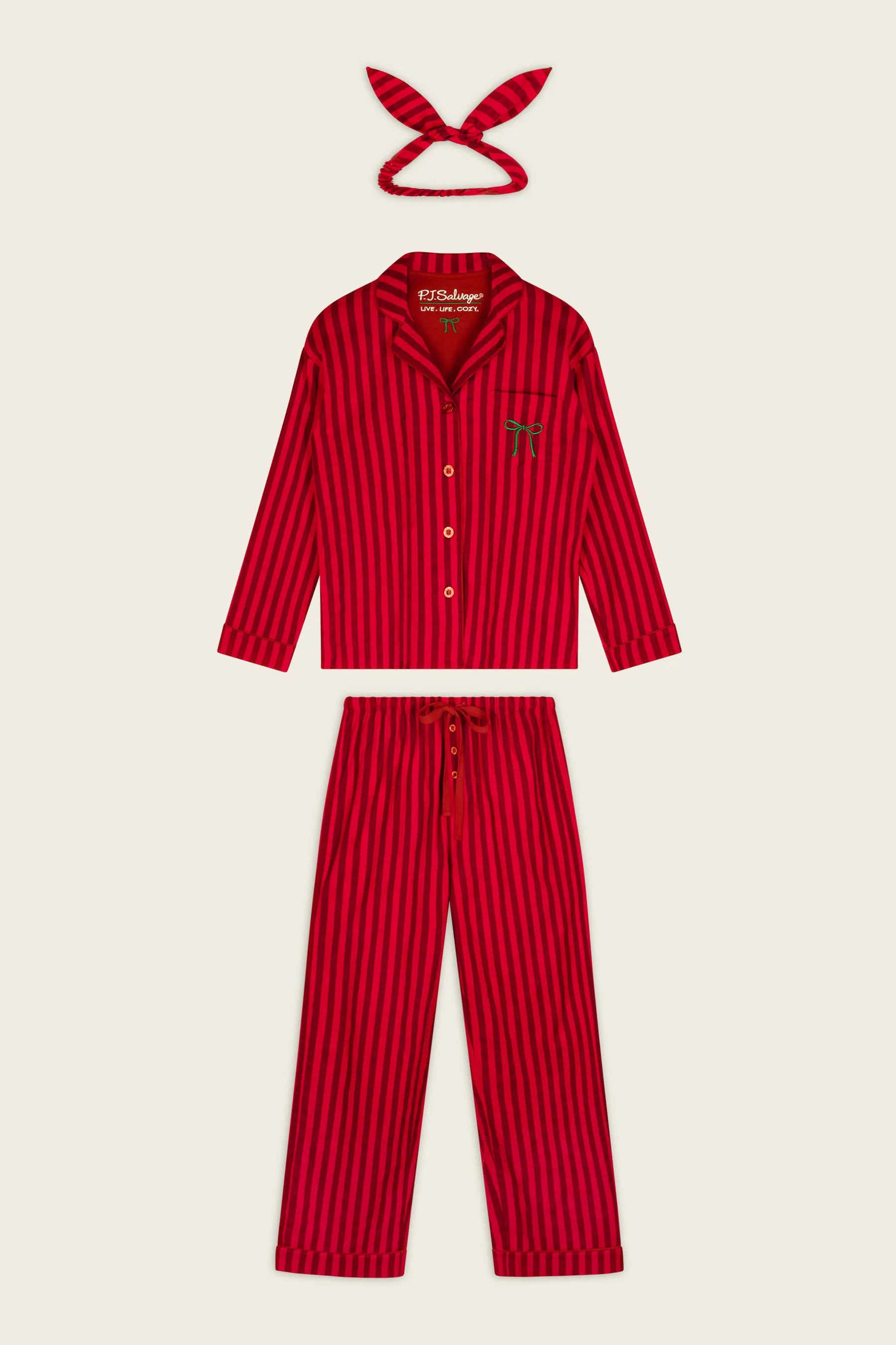 PJ Salvage Icon Flannel Sets - Lipstick