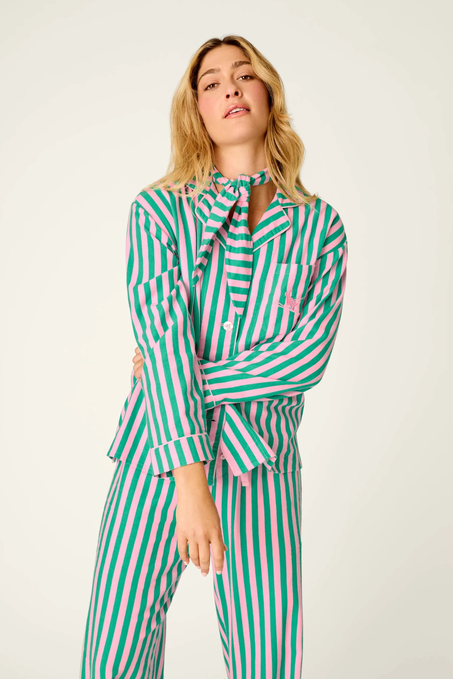 PJ Salvage Icon Flannel Sets - Tender Pink