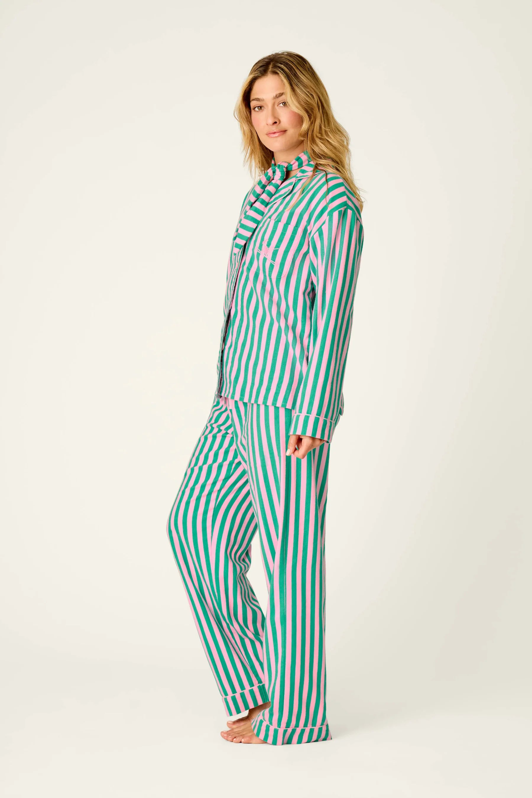 PJ Salvage Icon Flannel Sets - Tender Pink