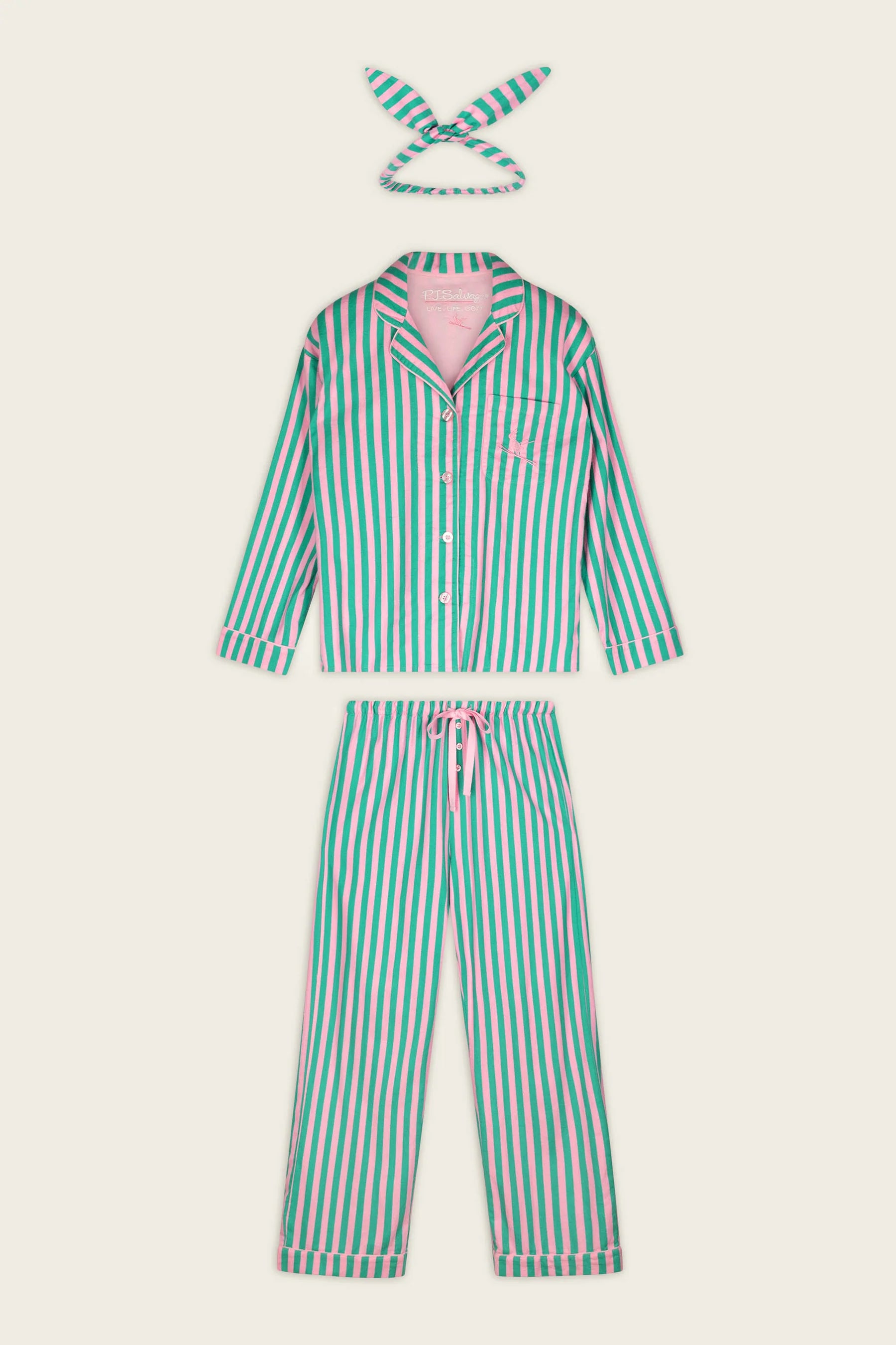 PJ Salvage Icon Flannel Sets - Tender Pink