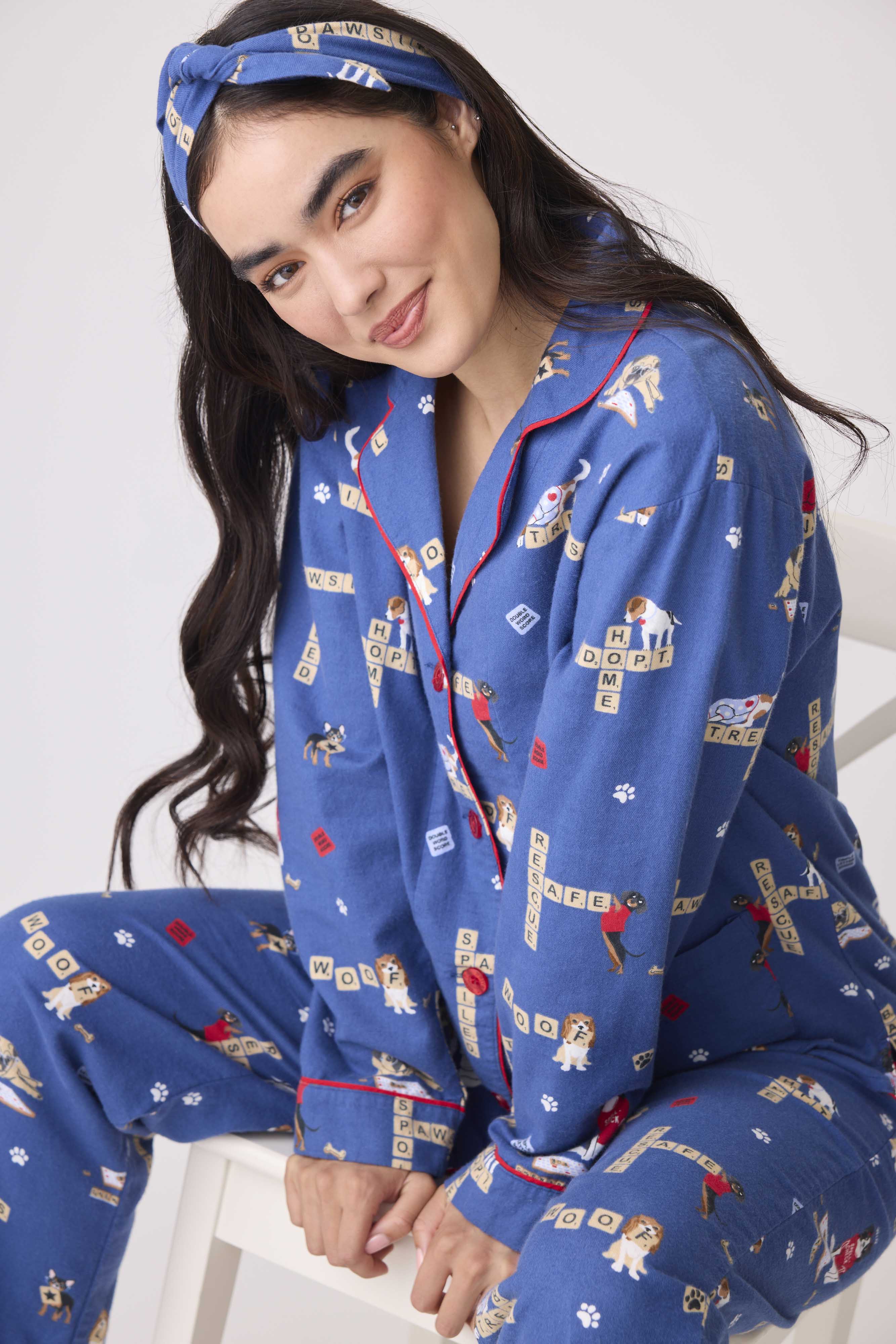 PJ Salvage Love Leo Rescue PJ - Dark Denim Sleepwear - Pajamas by PJ Salvage | Grace the Boutique