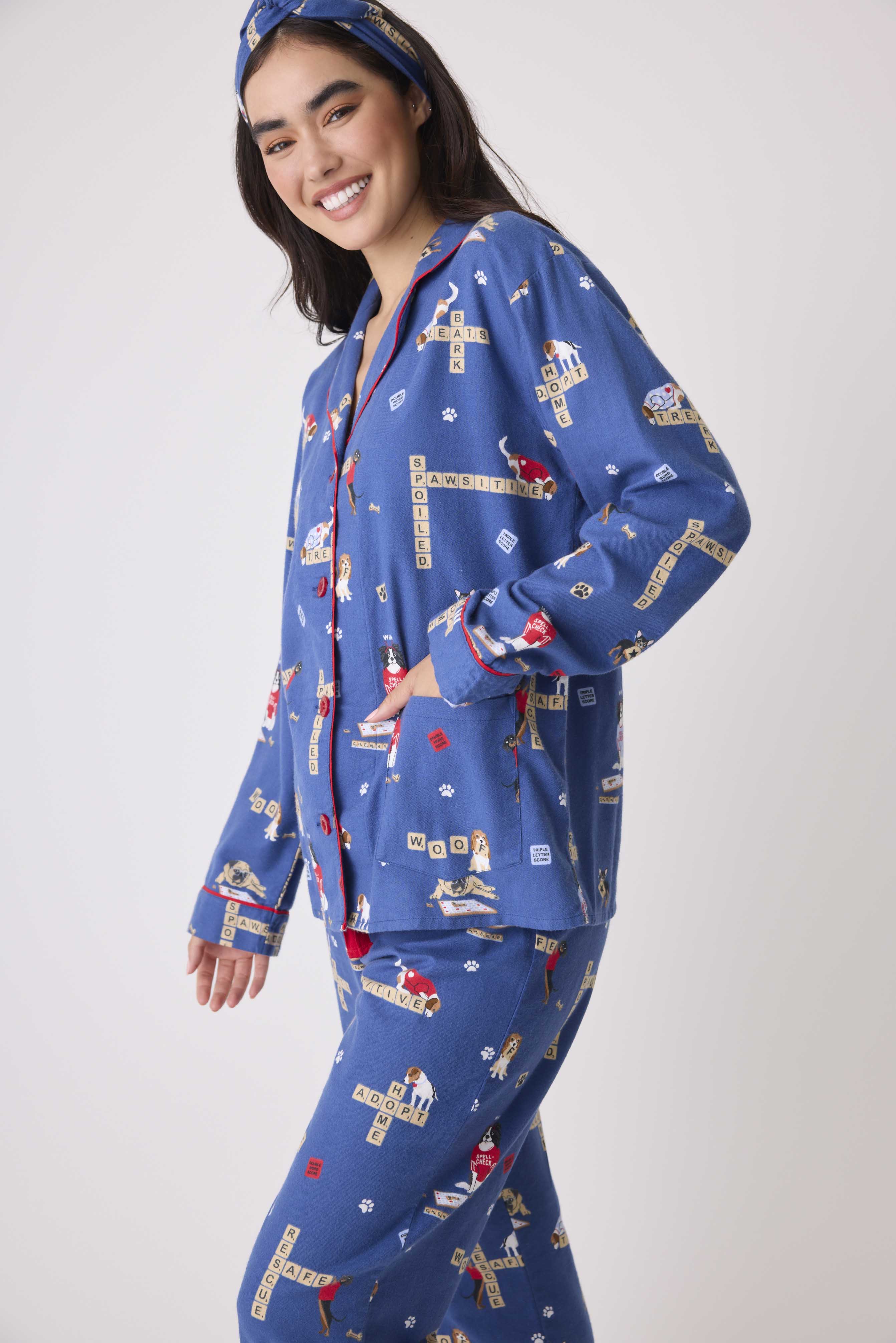 PJ Salvage Love Leo Rescue PJ - Dark Denim Sleepwear - Pajamas by PJ Salvage | Grace the Boutique