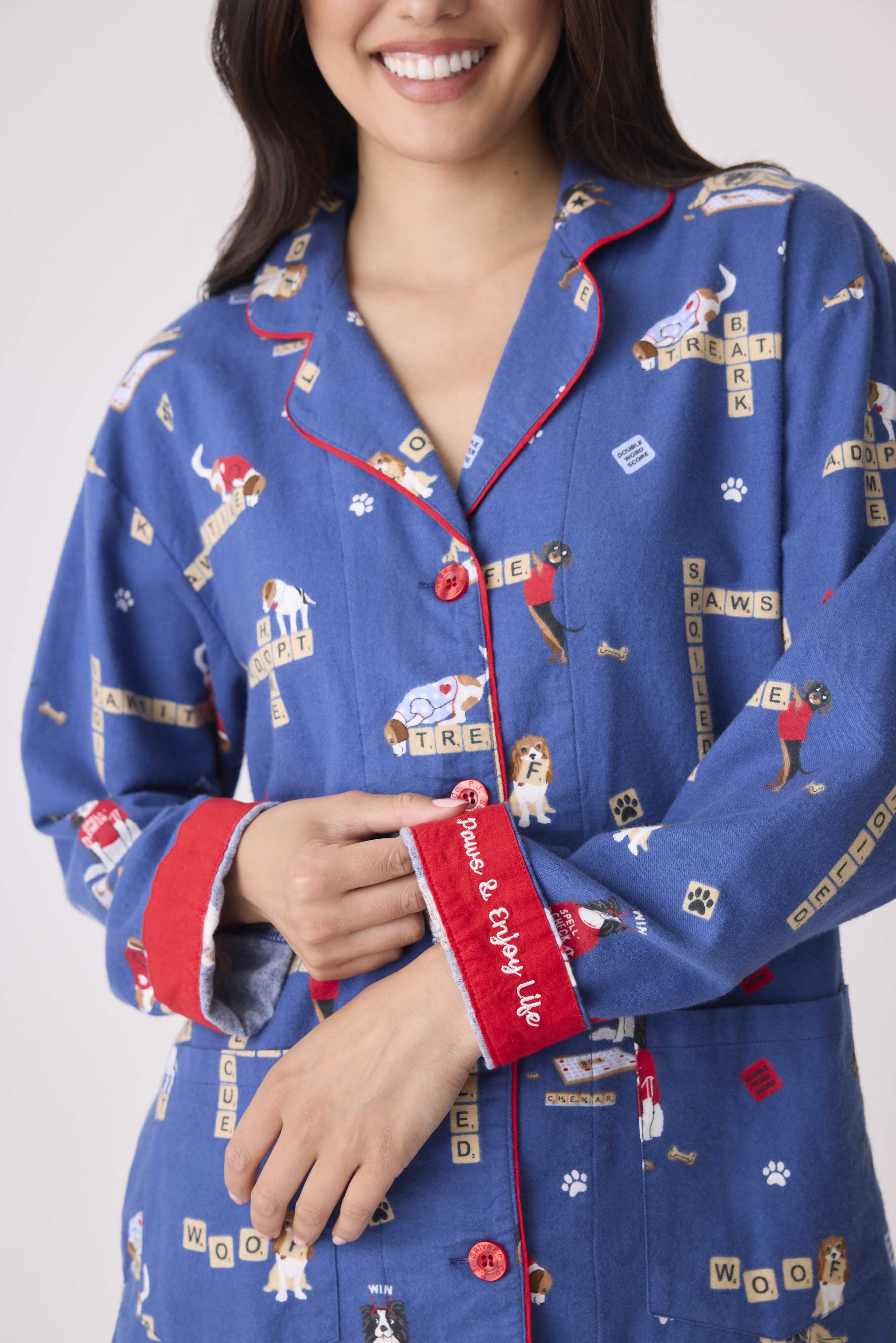 PJ Salvage Love Leo Rescue PJ - Dark Denim Sleepwear - Pajamas by PJ Salvage | Grace the Boutique