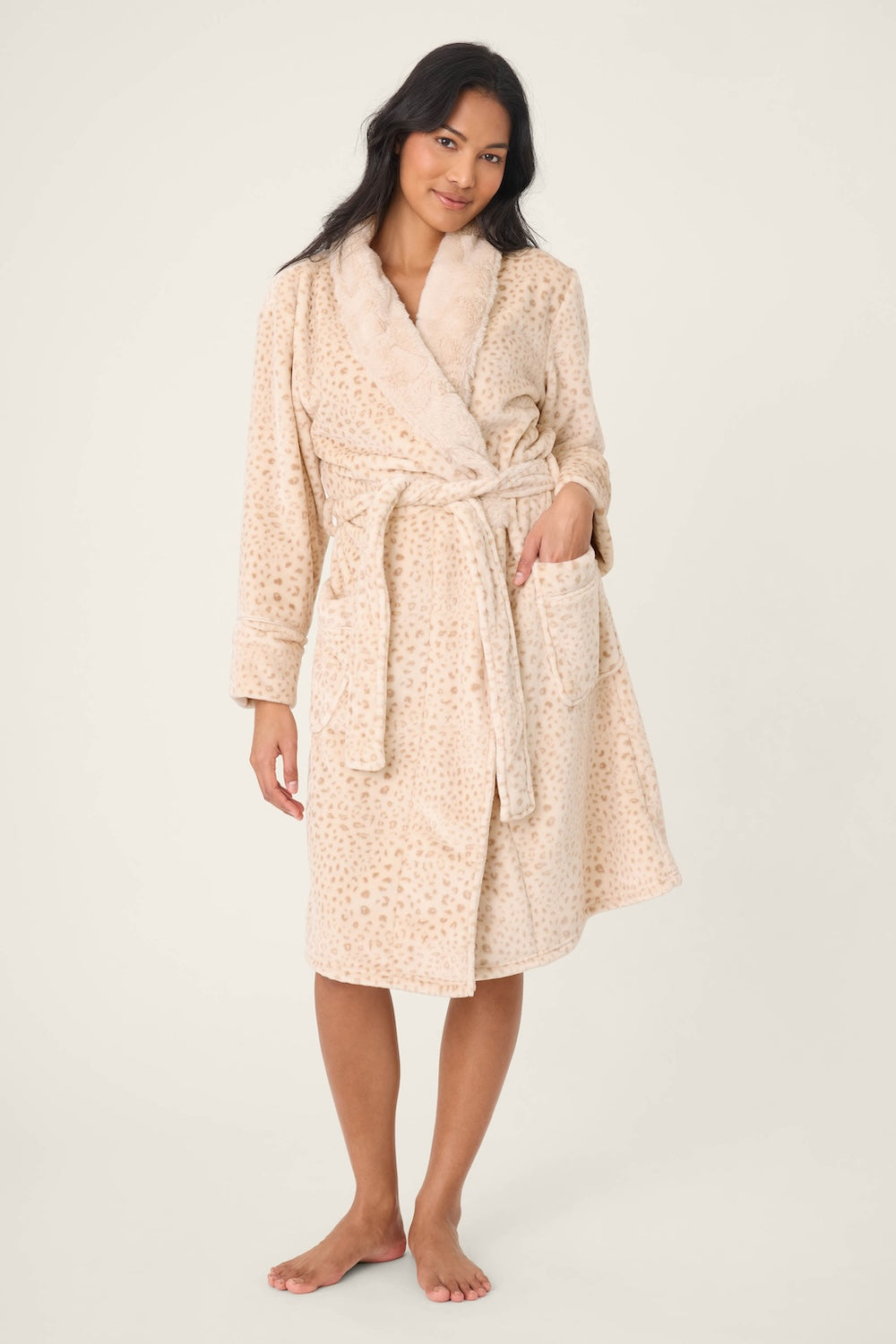 PJ Salvage Luxe Plush Robe - Champagne