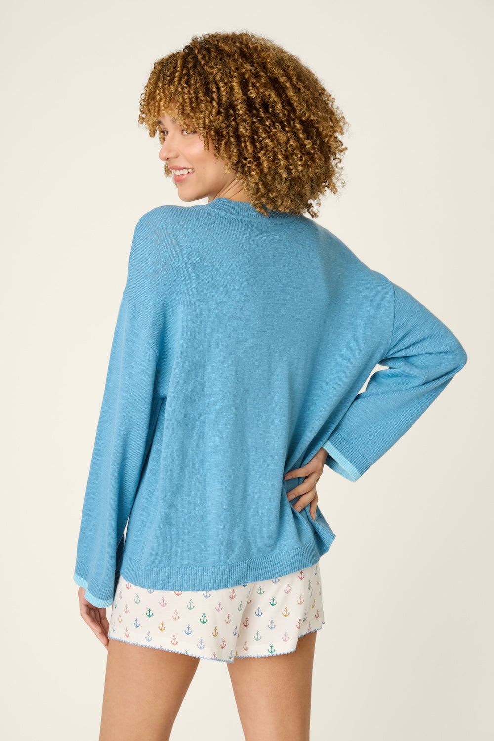 PJ Salvage Meet Me By The Sea Top - Marine Blue