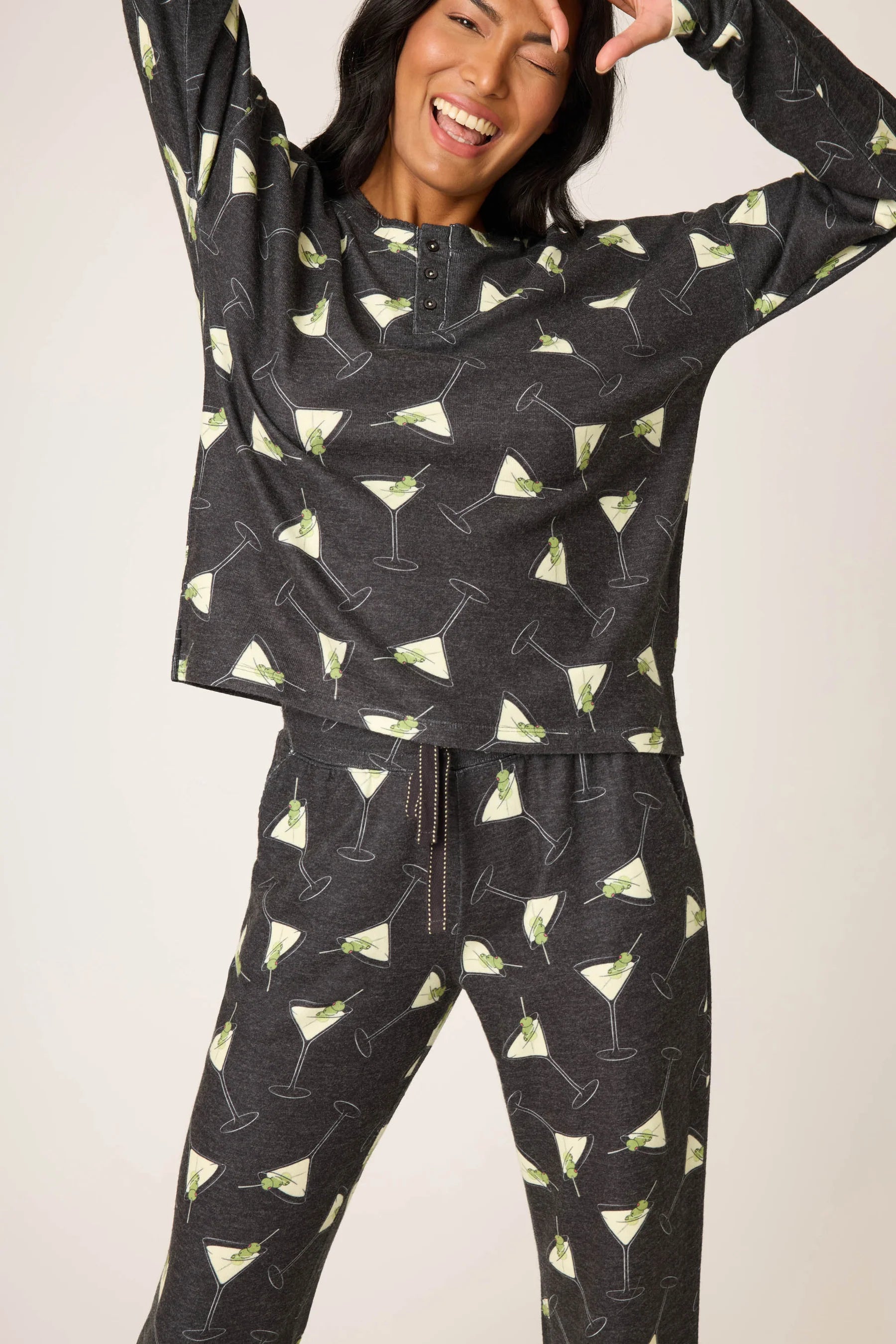 PJ Salvage Merrier With A Martini Set - Black