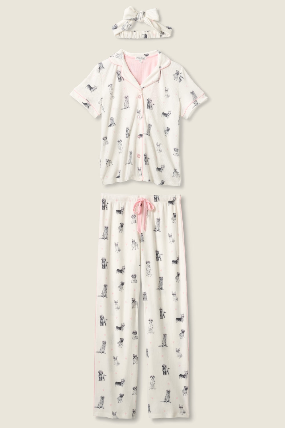 PJ Salvage My Dog is My Valentine Set - Ivory