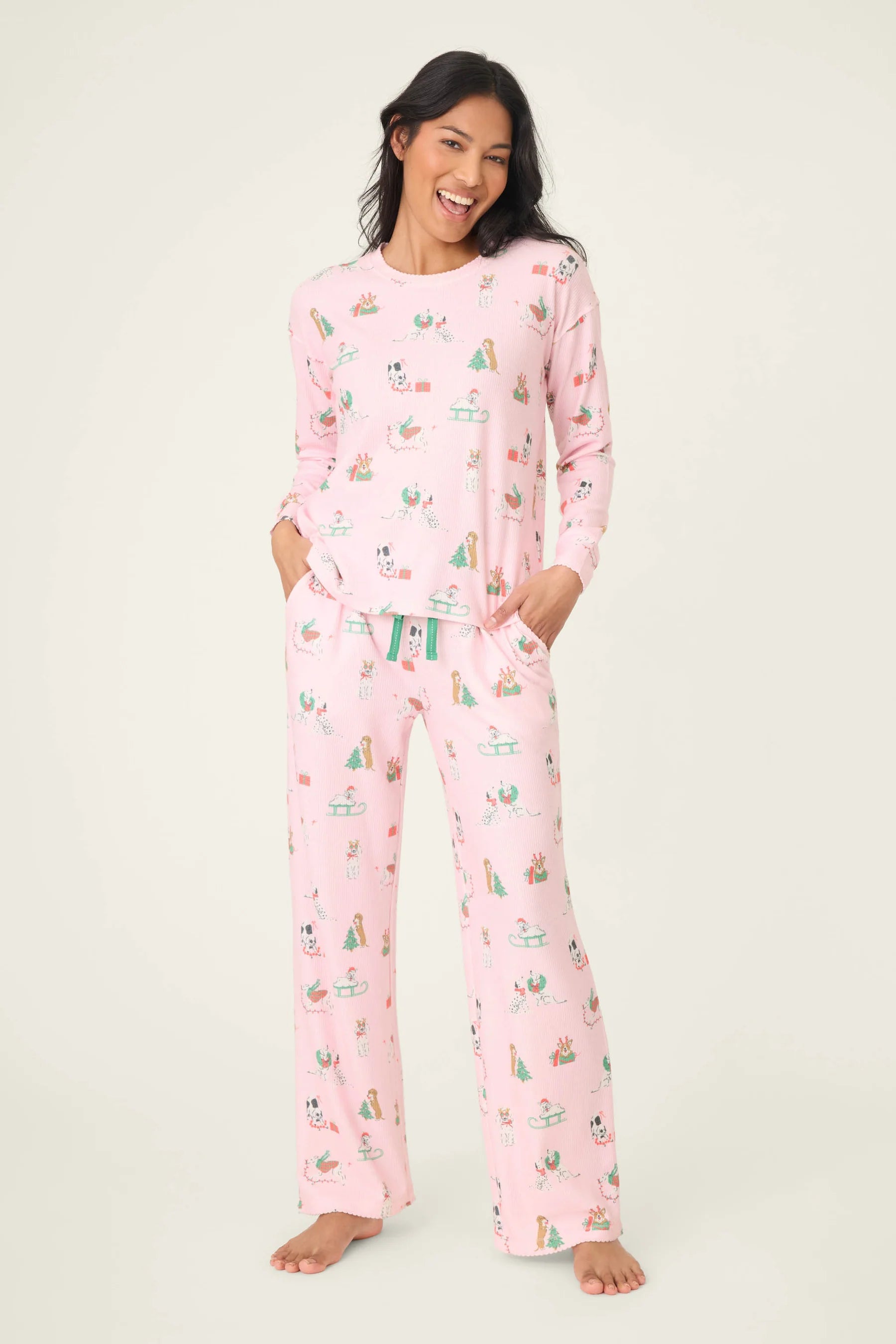 PJ Salvage Peace & Pawlidays Set - Pink