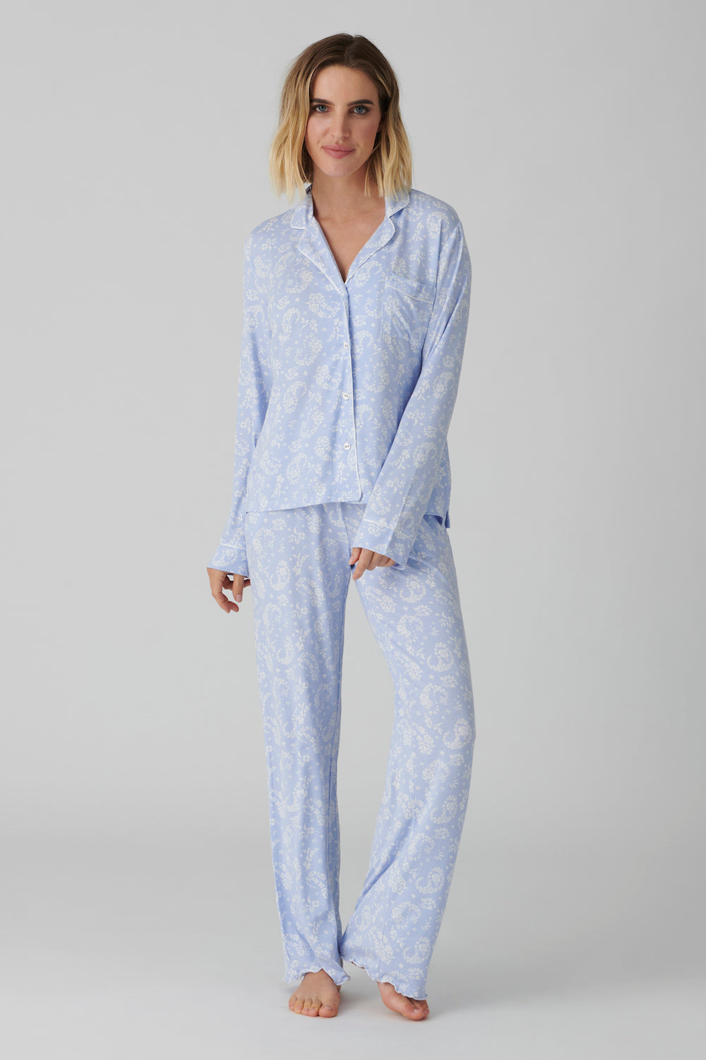 PJ Salvage Pretty in Paisley Lounge Set - Blue Whisper Sleepwear - Pajamas by PJ Salvage | Grace the Boutique