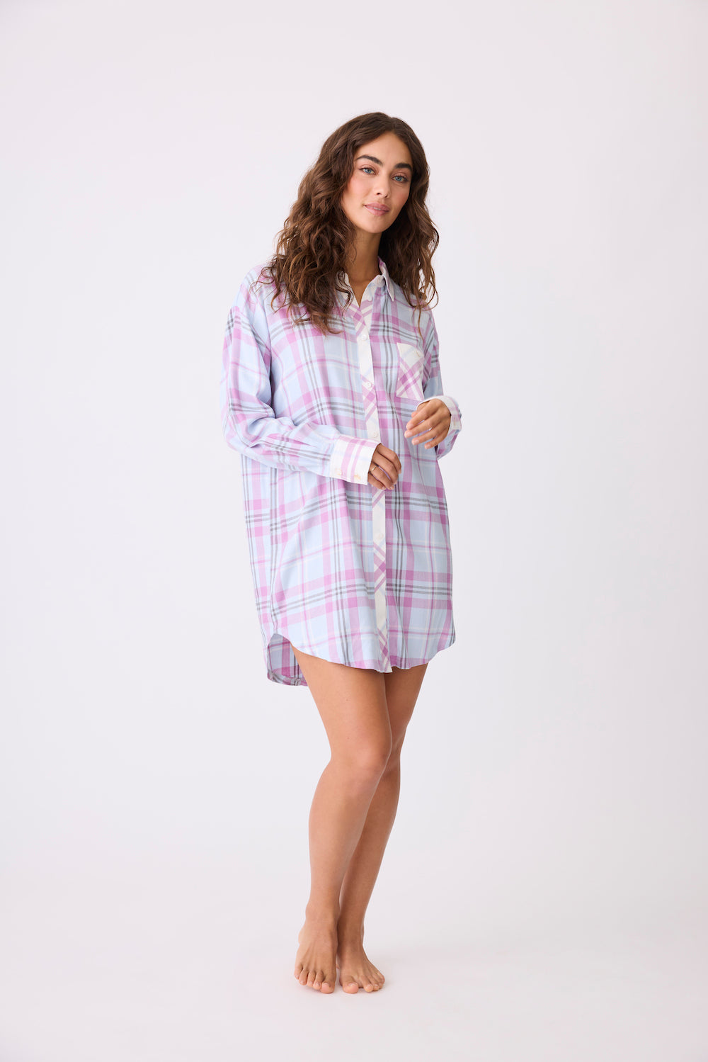 PJ Salvage Seeing Stripes Night Shirt - Blue Haze Sleepwear - Other Sleepwear - Nighties by PJ Salvage | Grace the Boutique