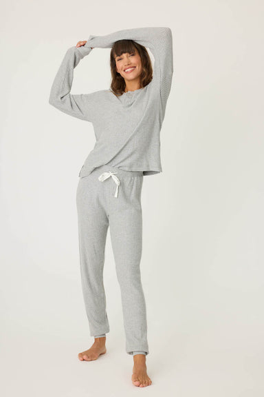 PJ Salvage Ski Jammies - Heather Grey Sleepwear - Pajamas by PJ Salvage | Grace the Boutique