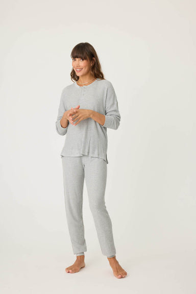 PJ Salvage Ski Jammies - Heather Grey Sleepwear - Pajamas by PJ Salvage | Grace the Boutique