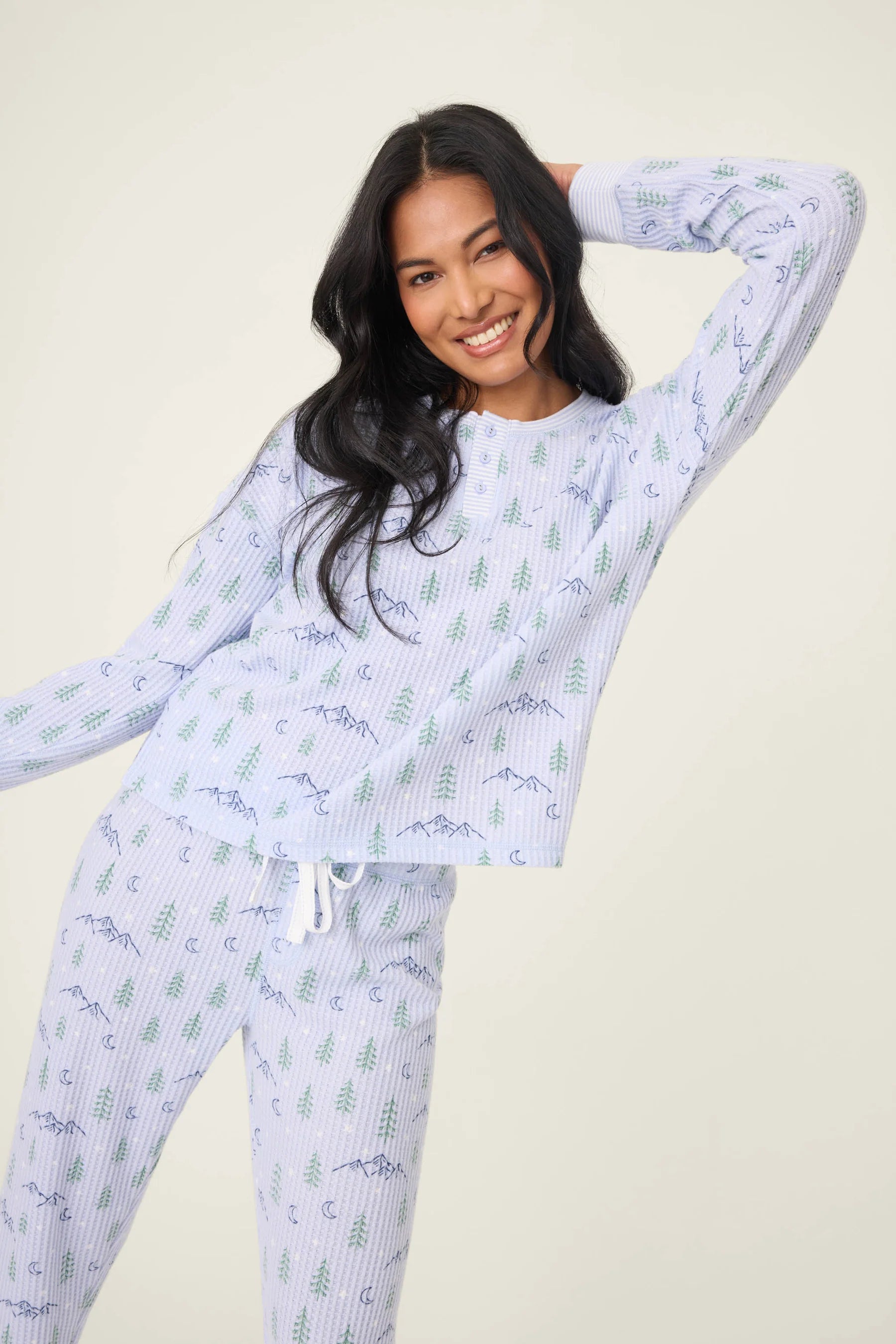 PJ Salvage Ski Jammies - Periwinkle
