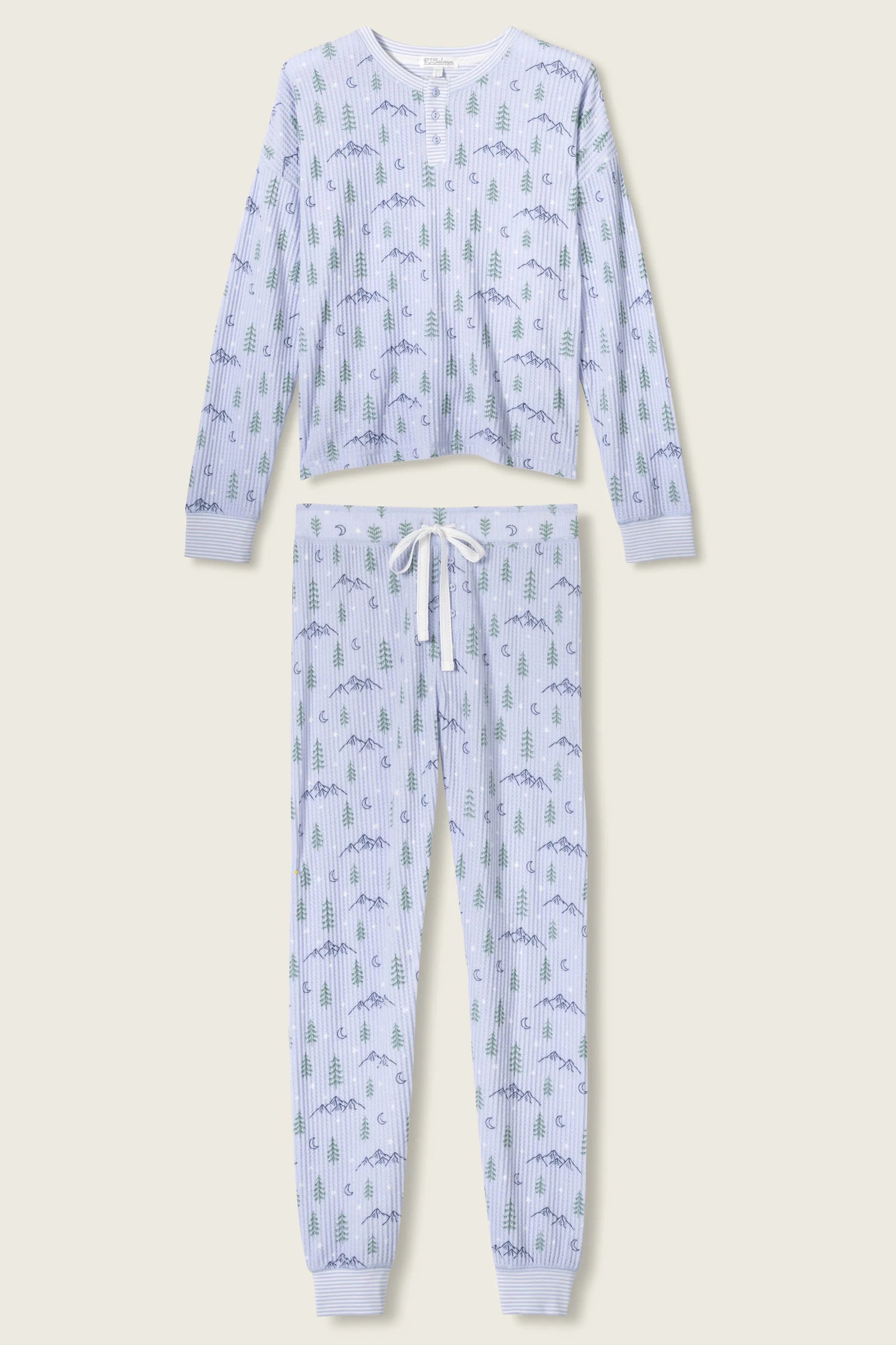 PJ Salvage Ski Jammies - Periwinkle