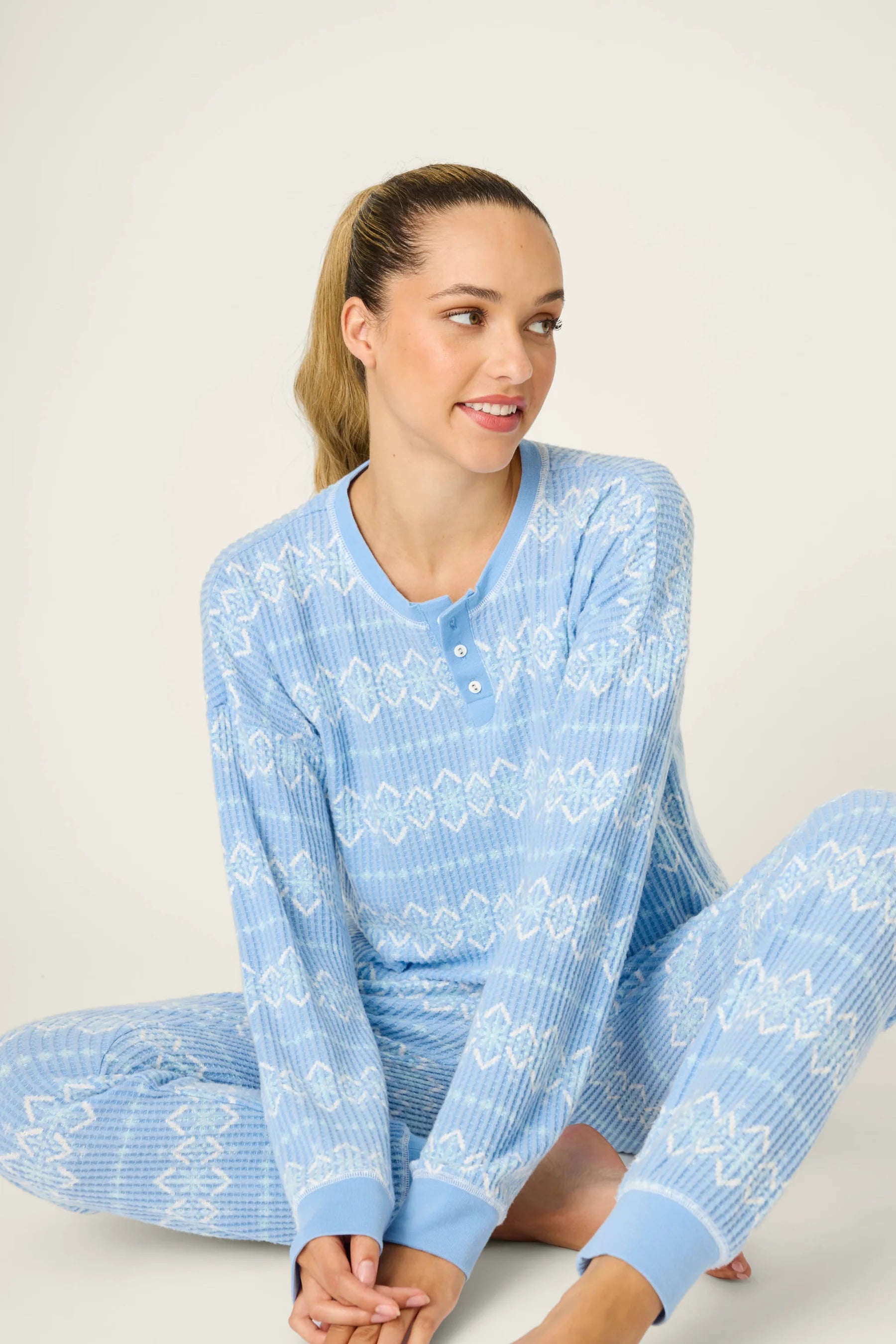 PJ Salvage Ski Jammies - Sea