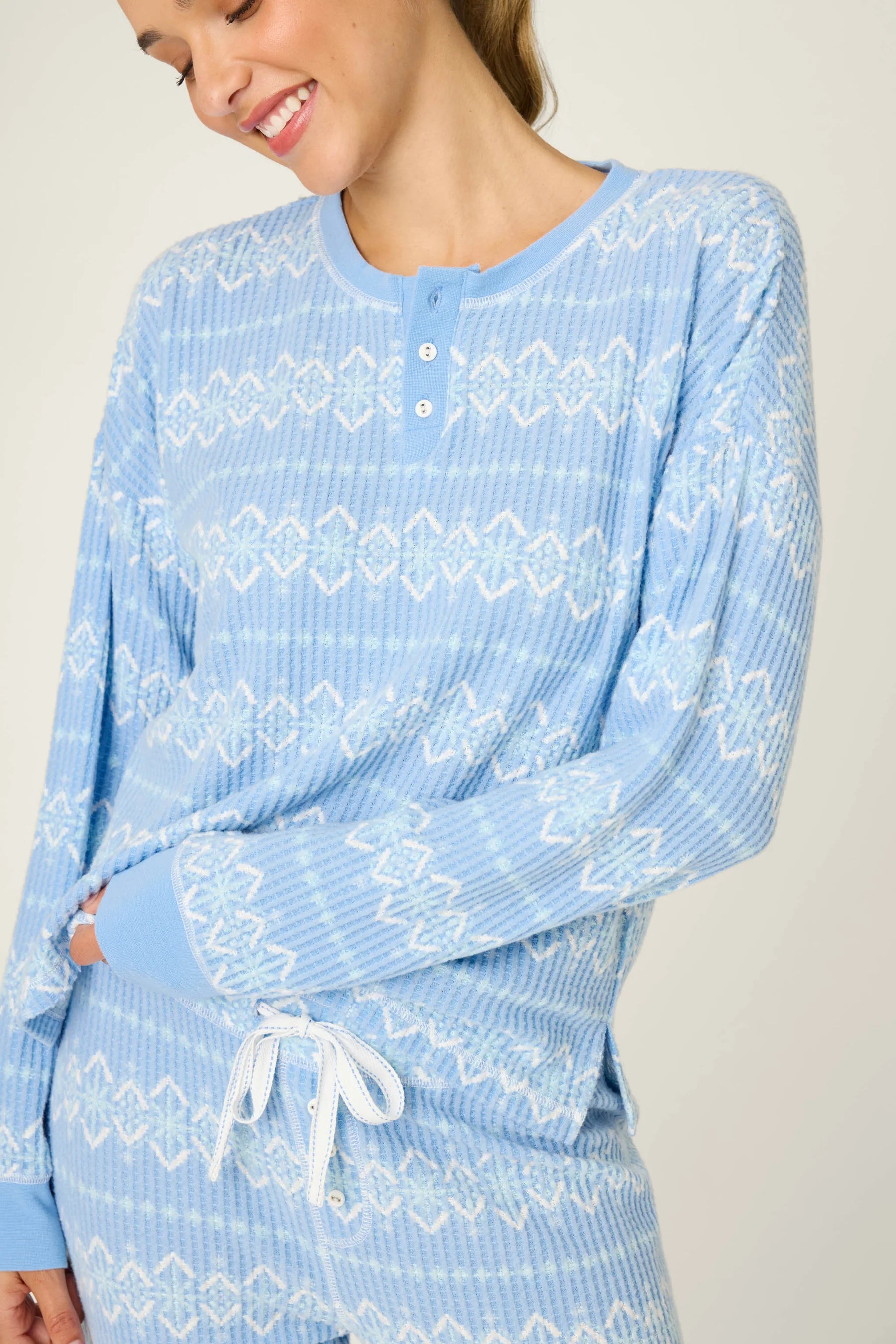 PJ Salvage Ski Jammies - Sea