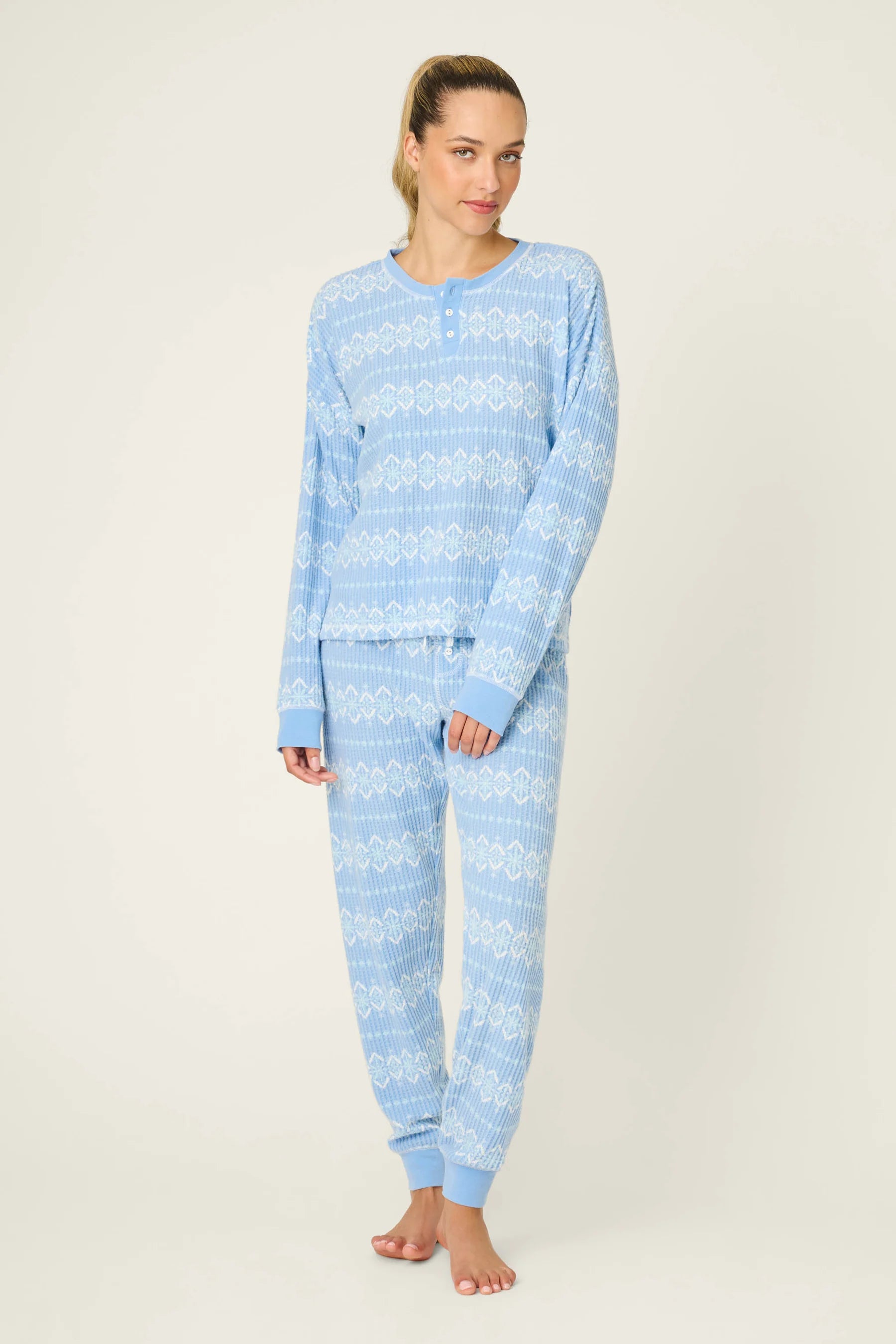 PJ Salvage Ski Jammies - Sea