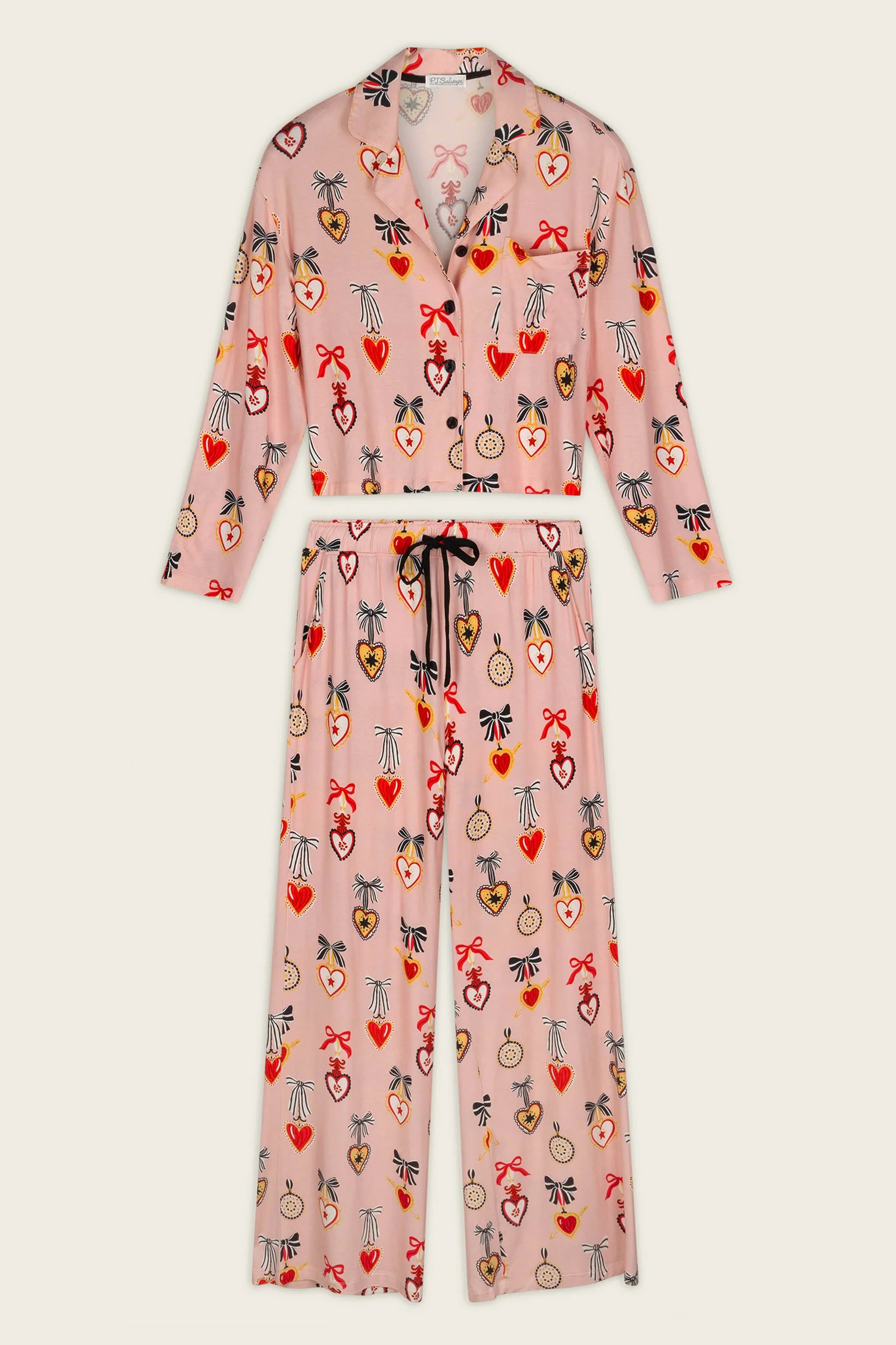 PJ Salvage Sweetheart Dreams PJ Set - Iced Rose
