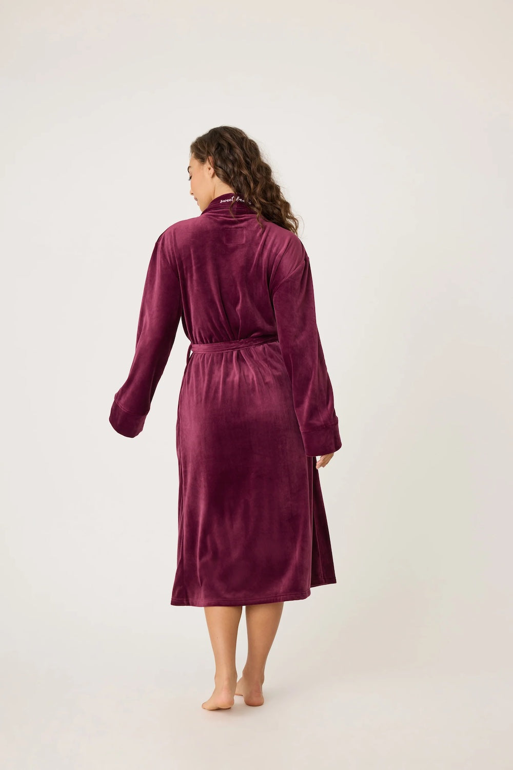 PJ Salvage Velvety Velour Robe - Bordeaux Sleepwear - Other Sleepwear - Robes by PJ Salvage | Grace the Boutique